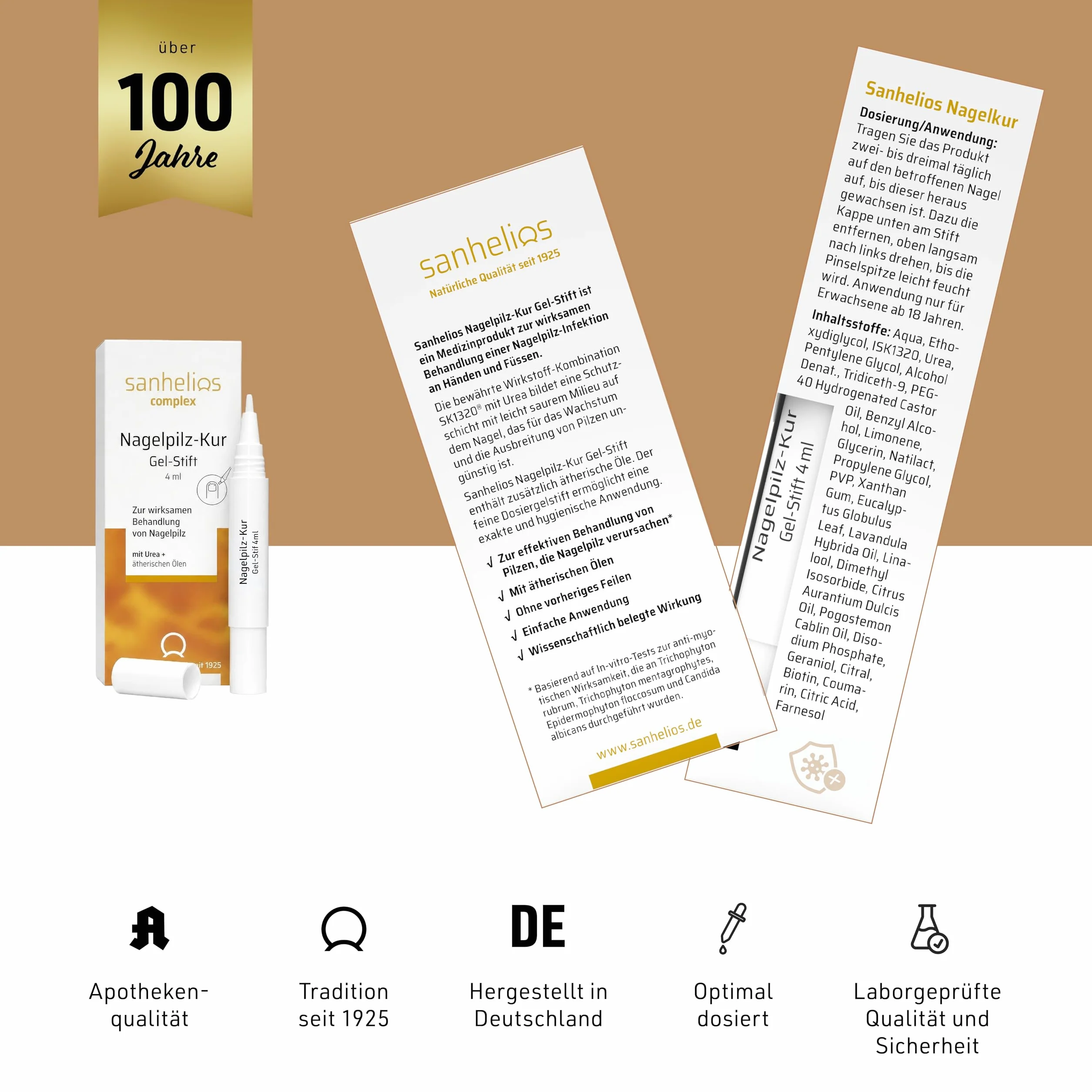 Sanhelios Pióro żelowe do leczenia grzybicy paznokci | skuteczne leczenie grzybicy paznokci | udowodnione działanie* | bez pilników | z biotyną i olejkami eterycznymi