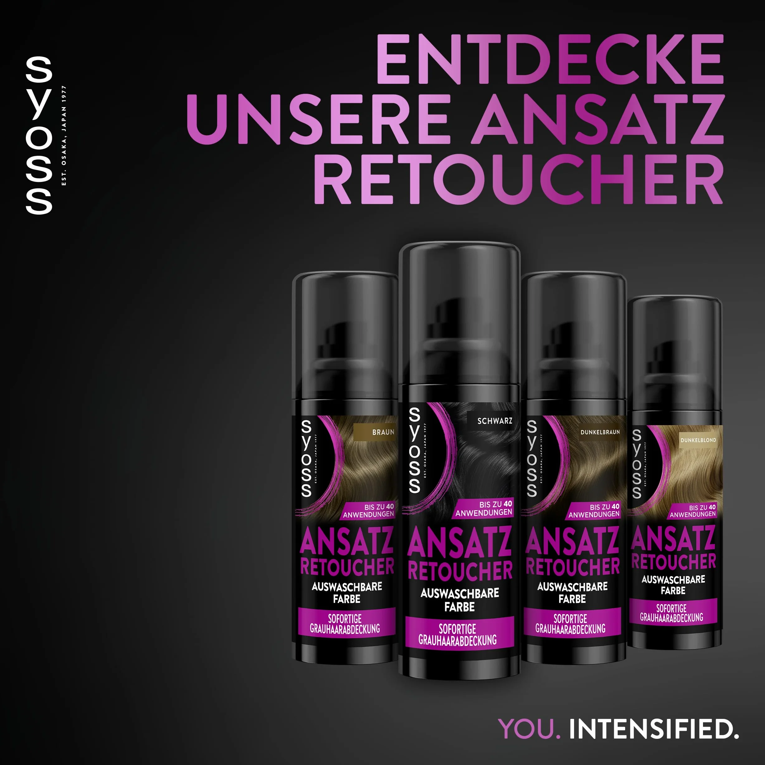 SYOSS Nasadka Kaszerowania Retoucher Spray Czarny Poziom 1 120 ml