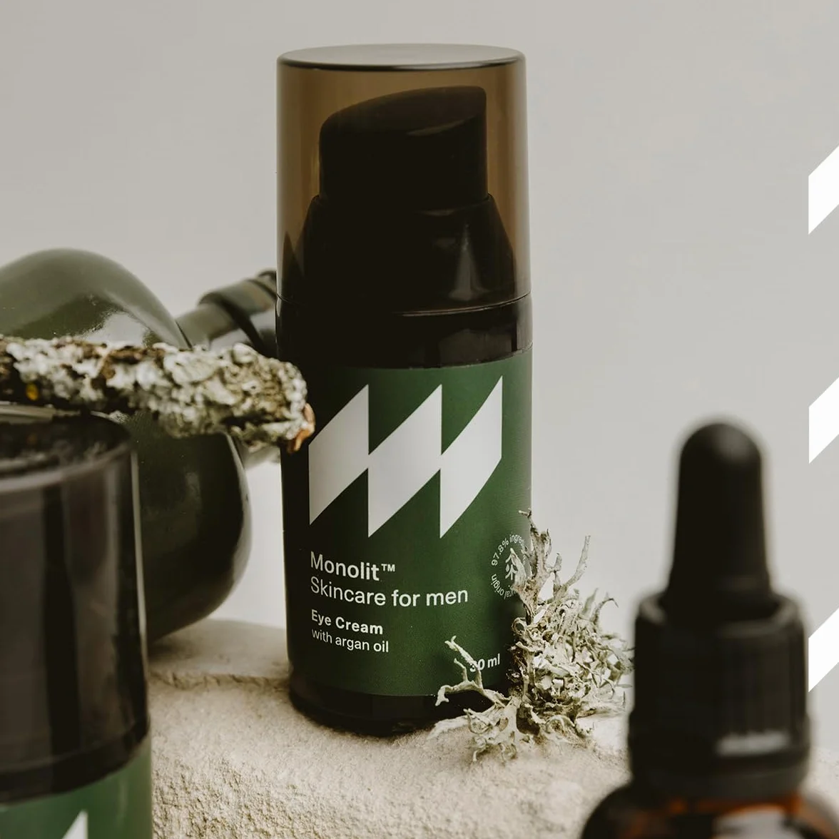 Monolit Krem pod Oczy z Olejkiem Arganowym dla Mężczyzn, Przeciwzmarszczkowy, Nawilżający, 30ml