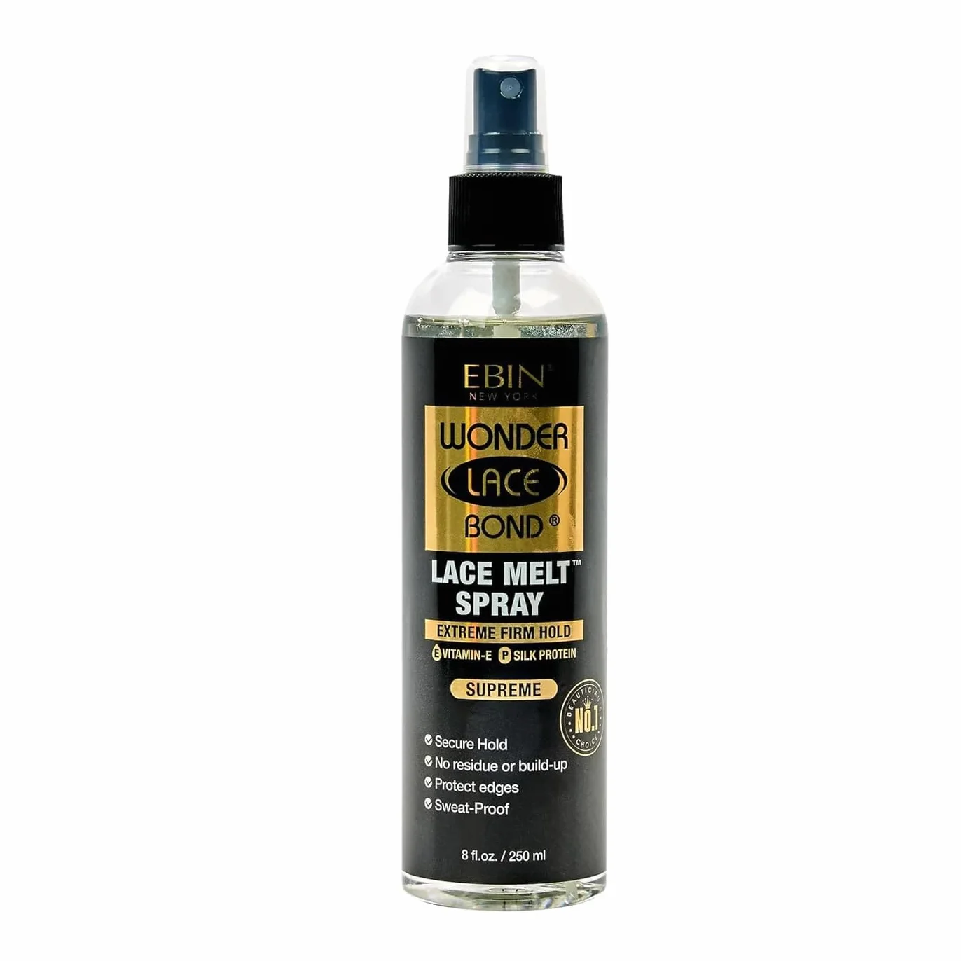 EBIN NEW YORK Wonder Bond Melting Spray 8oz 250ml Extreme Firm Hold No Residue Long Lasting Formula Protecting Edges