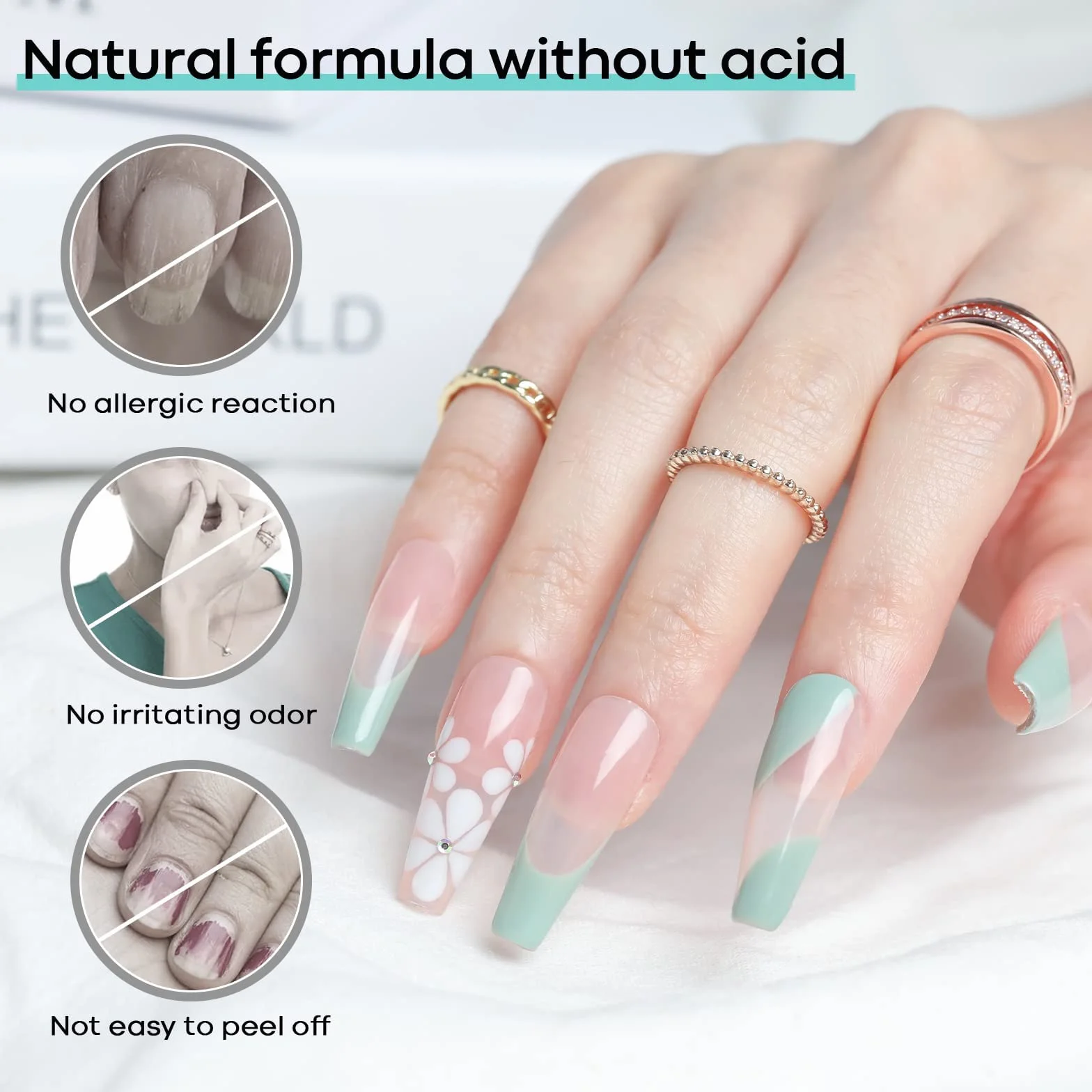 Modelones Primer do paznokci żelowych, 15 ml, profesjonalny odwodniacz do paznokci i bez kwasu, naturalny Air Dry Superior Bonding Primer zestaw do paznokci, żel UV, lakier do paznokci dip puder,