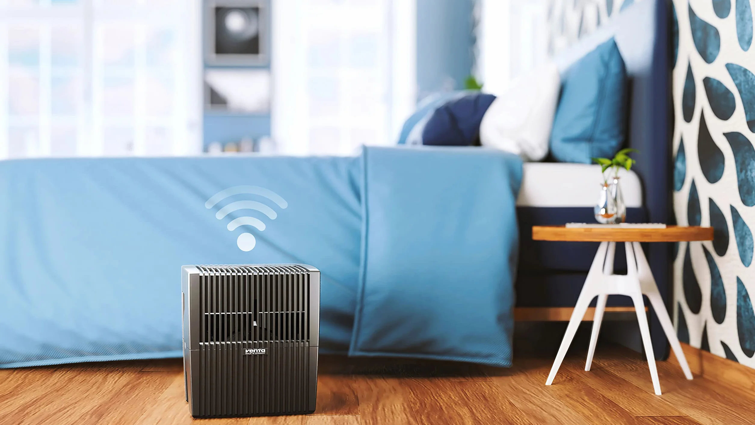 Venta Nawilżacz powietrza AH515, bardzo cichy 24 dB(A), energooszczędny 3 W, higieniczne zimne parowanie bez filtra, zbiornik 5 l, do 35 m², sterowanie aplikacją, z funkcją zapachu