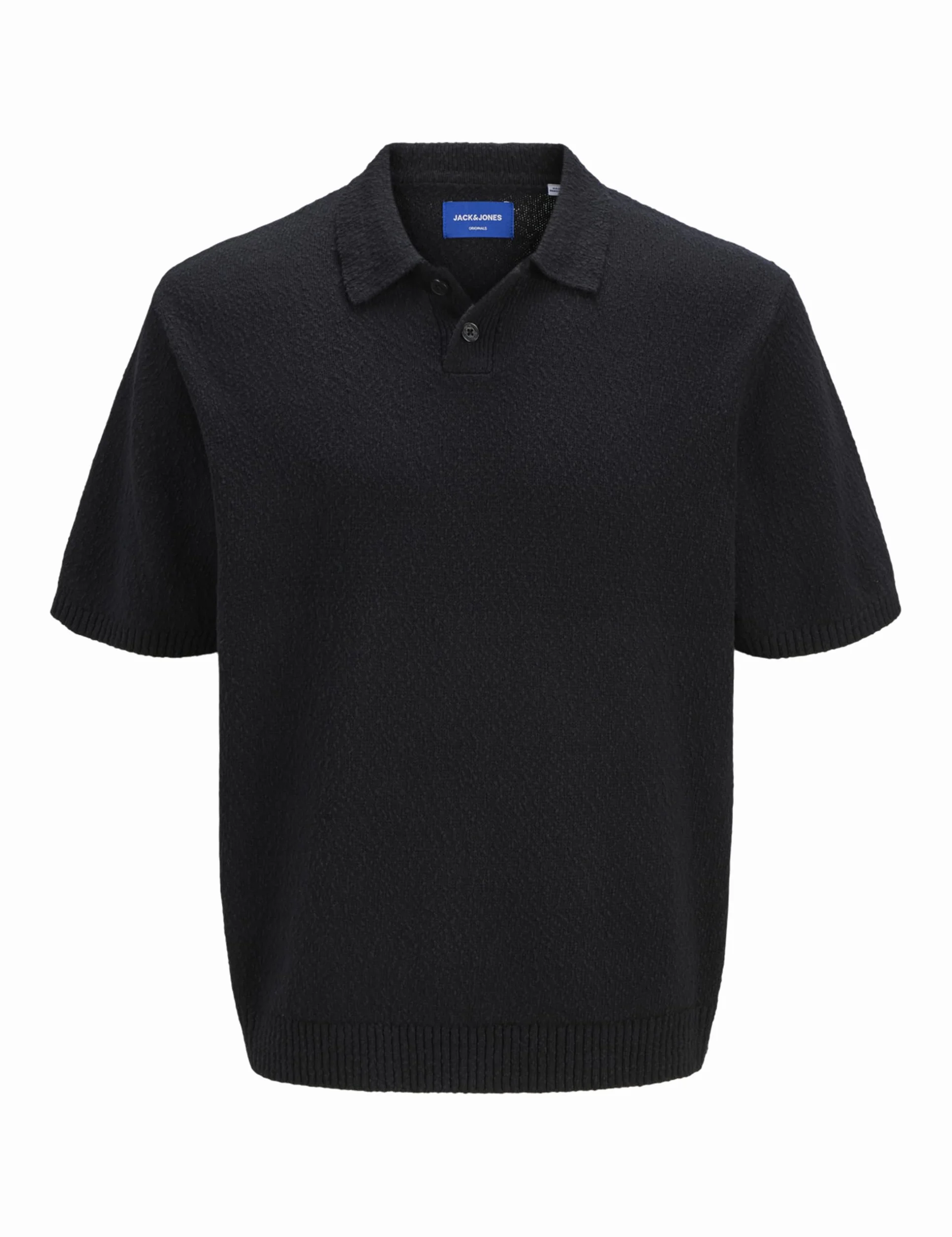 Jack & Jones Jorparos Knit Ss Polo, czarny, M