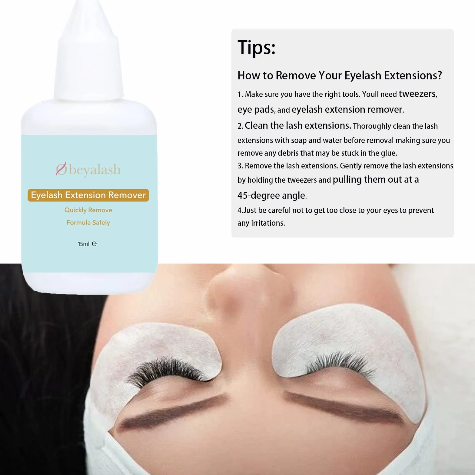 Obeya Lash Zmywacz do przedłużania rzęs 15ml