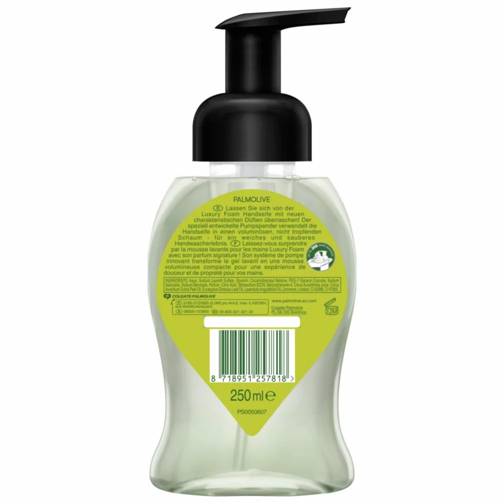 Mydło ręczne z pianki palmolive dawcy wapna 6x250 ml