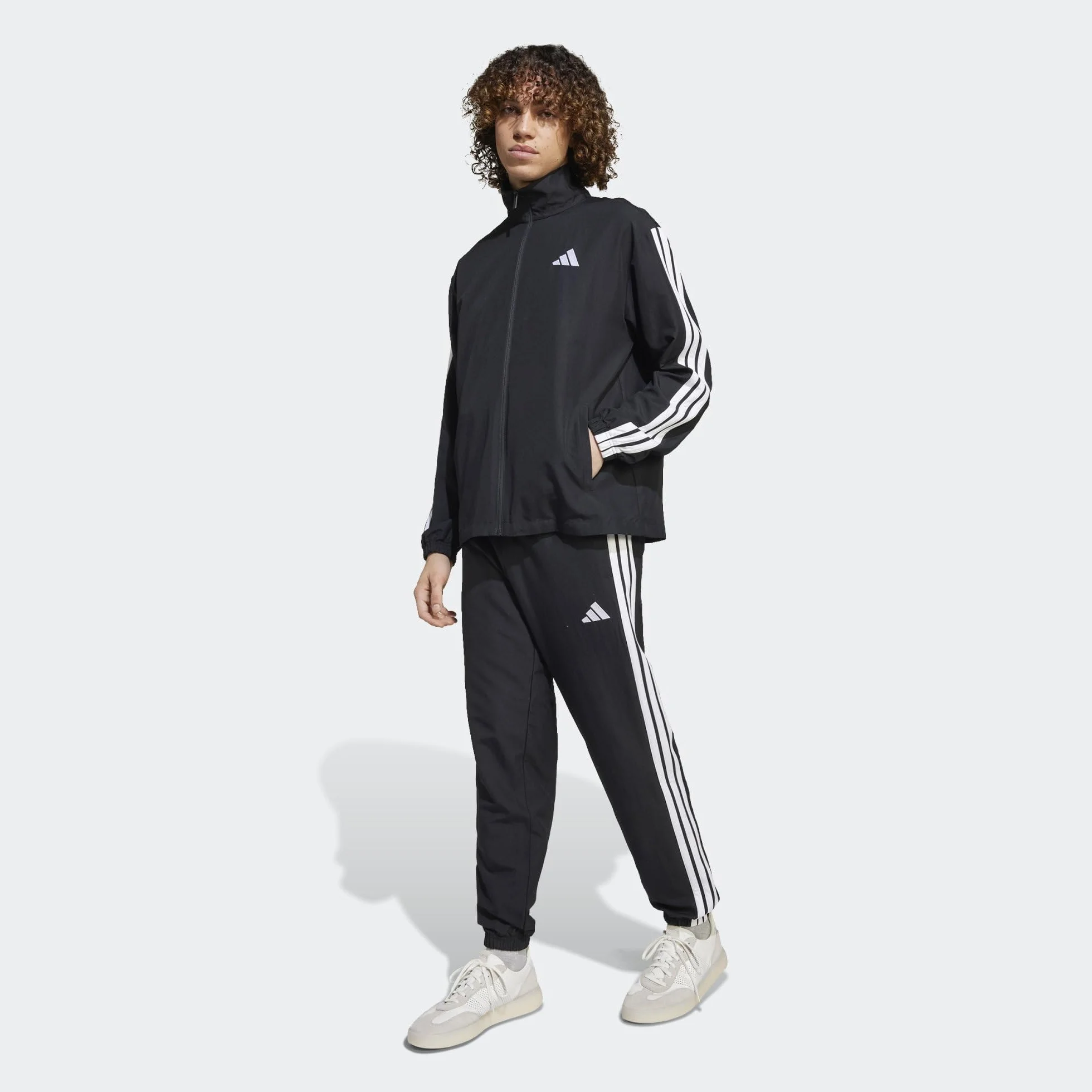 adidas Mężczyźni 3 STRIPES WOVEN TRACKSUITS, black, L