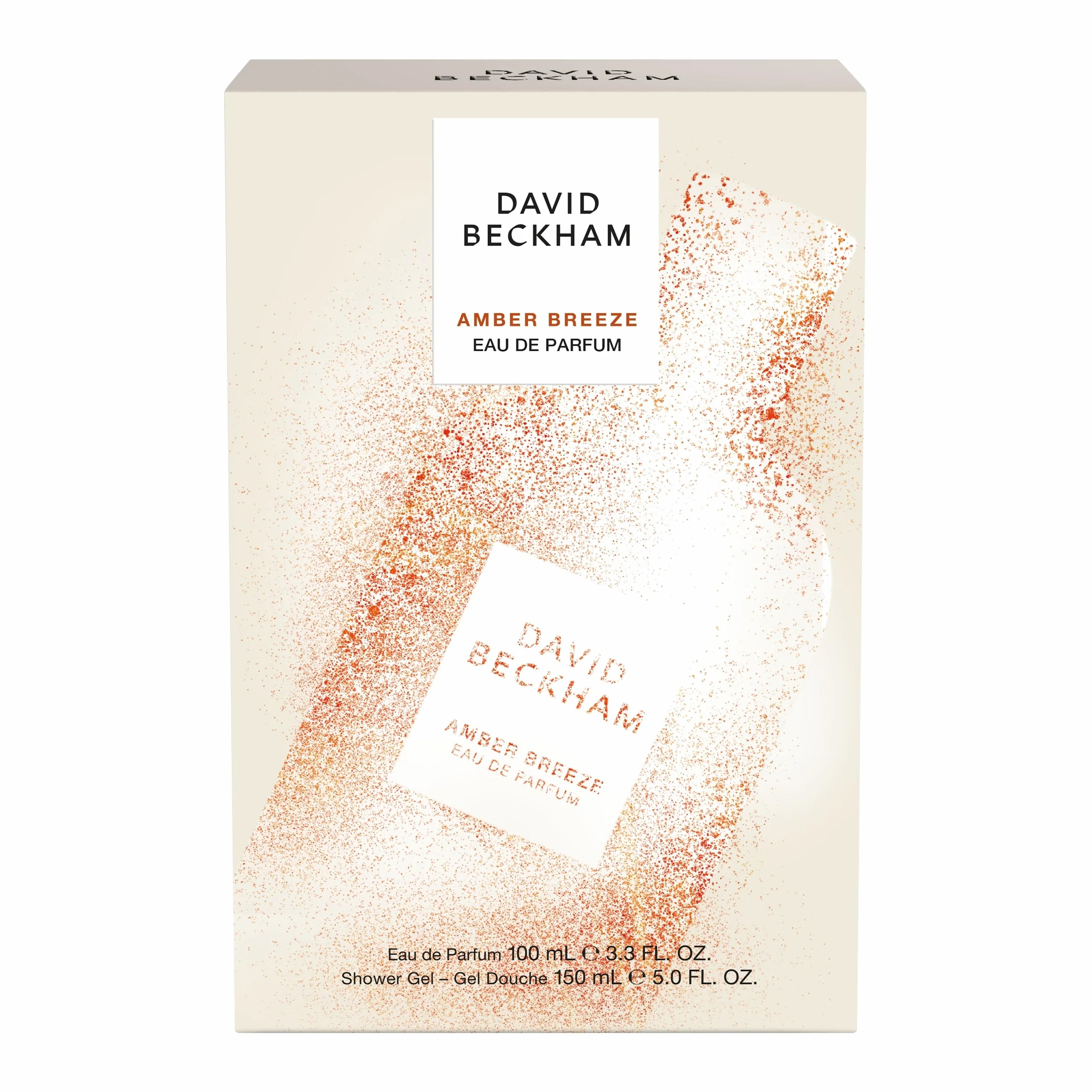 David Beckham Pudełko prezentowe Amber Breeze, woda perfumowana 100 ml i żel pod prysznic 150 ml, aromatyczny bursztynowy zapach dla niego