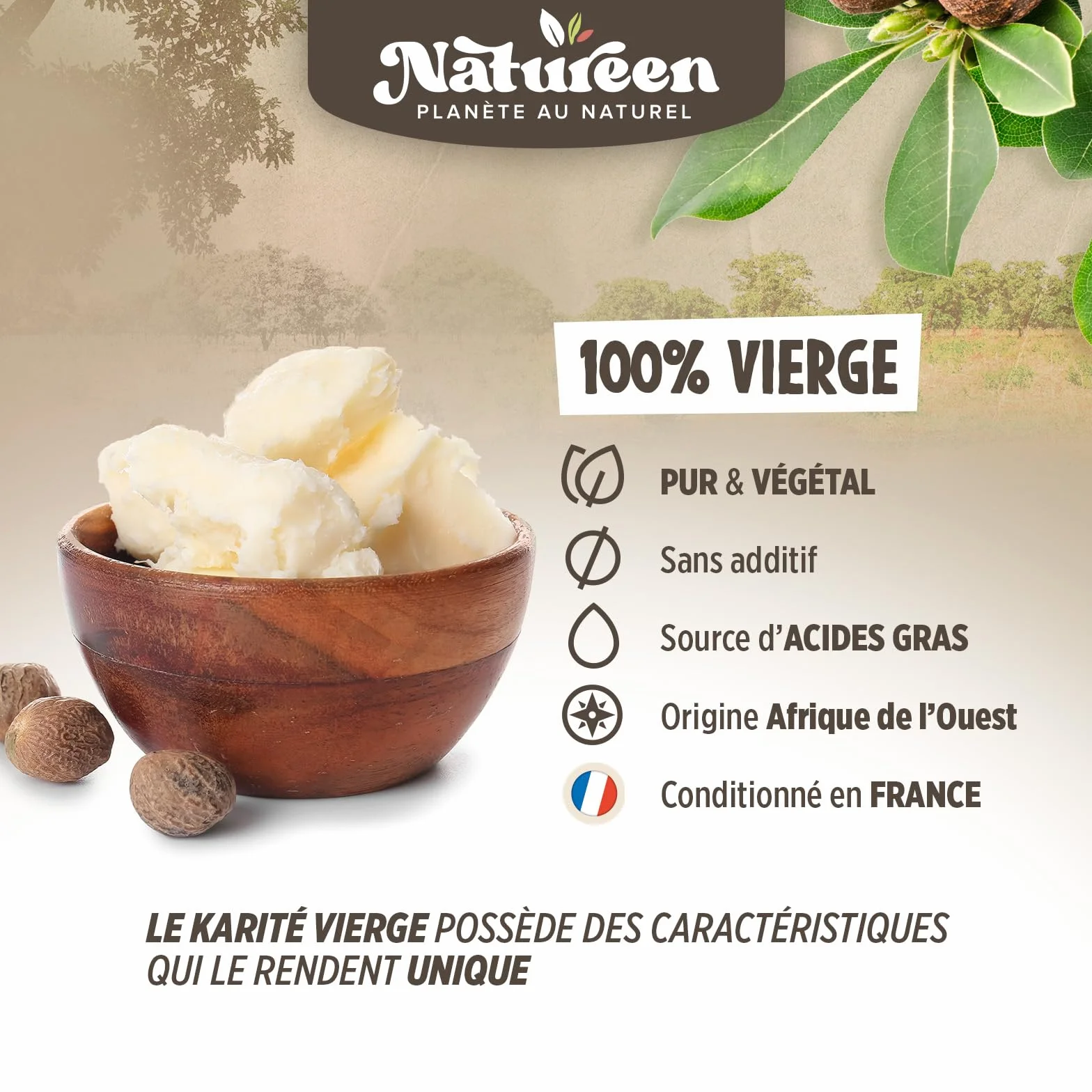 Organiczne masło shea AB 400 g - 100% roślinne