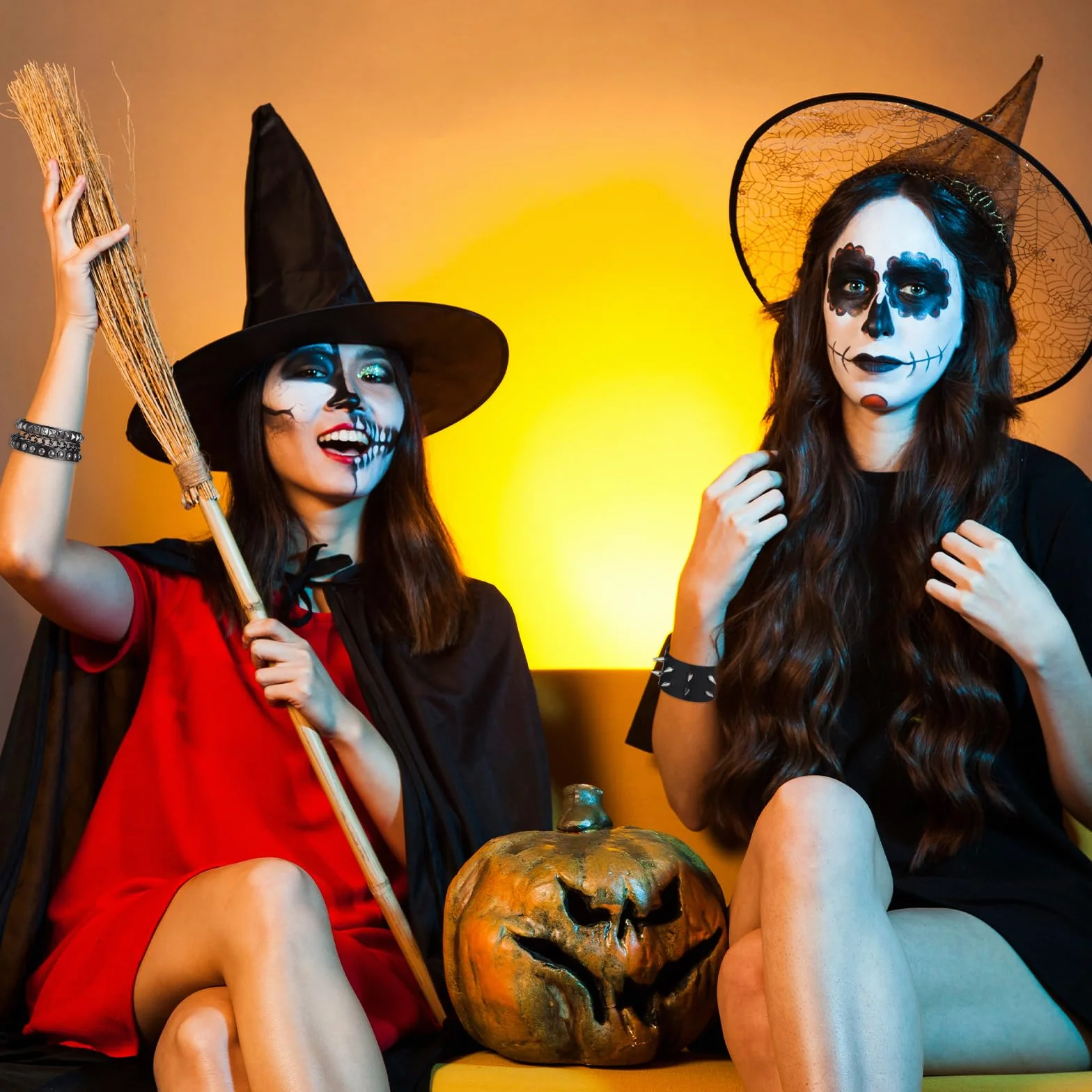 6 szt. bransoletki z kolcami, punkowe bransoletki z ćwiekami, gotyckie bransoletki dla mężczyzn i kobiet, na koncert rockowy, stroje z lat 80., akcesoria na Halloween, skórzane kolczaste