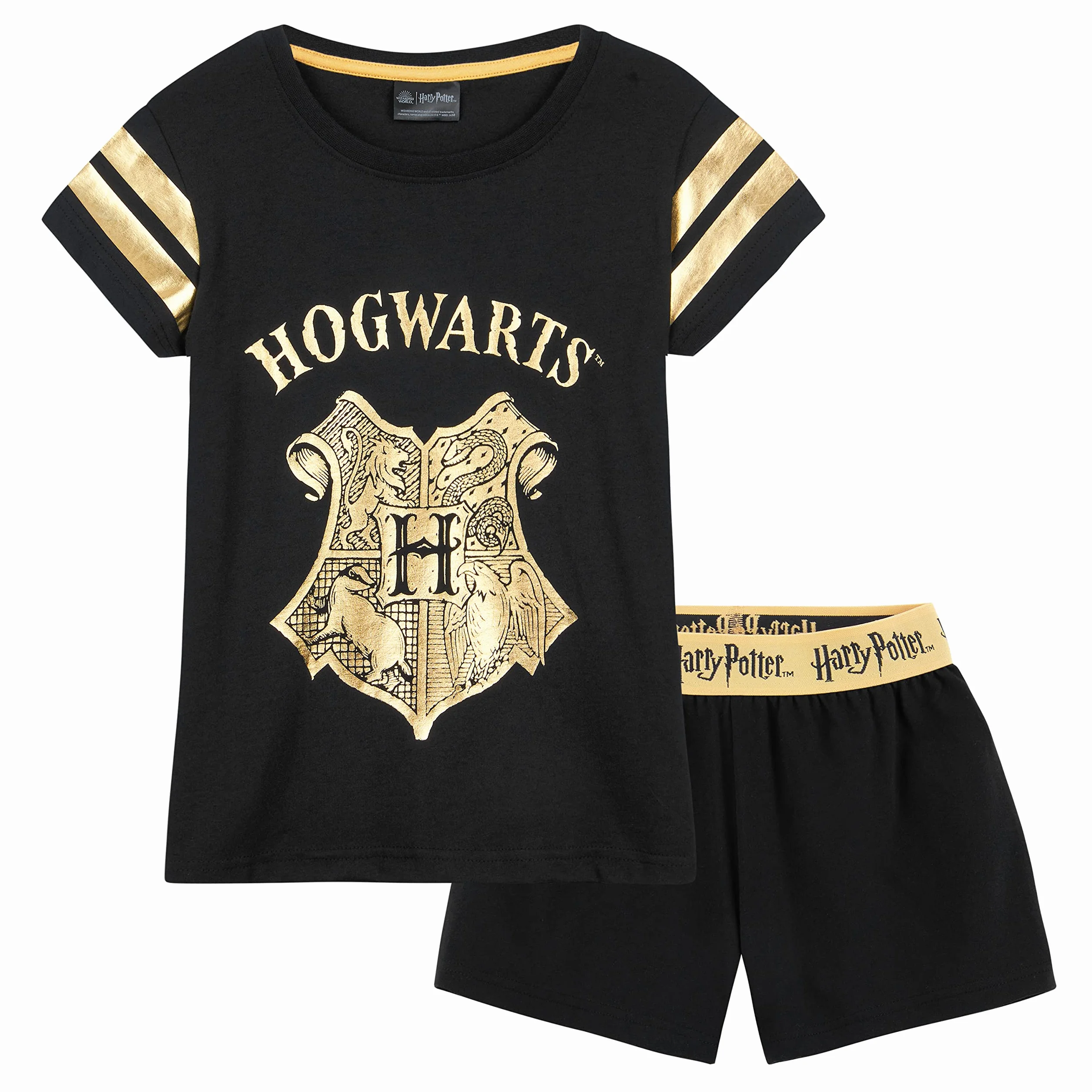 Harry Potter Dziewczyny Piżamy dla Dzieci i Nastolatków 2 Sztuka Bielizna Nocna Krótkie Piżamy dla Dziewcząt Miękka Oddychający Odzież do salonu Wiek 7-14 Lat Prezenty dla dziewczynek