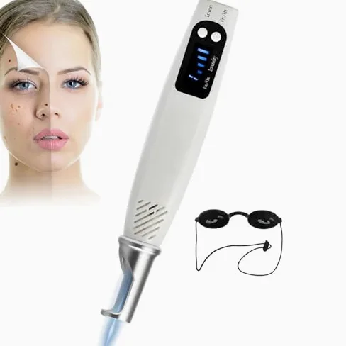 Pióro do usuwania znaczników skórnych, pikosekundowy, laserowy długopis, terapia światłem, maszyna do usuwania tatuaży, niebieskiego/czerwonego światła, pigmentu, usuwanie blizn, piegów, usuwanie