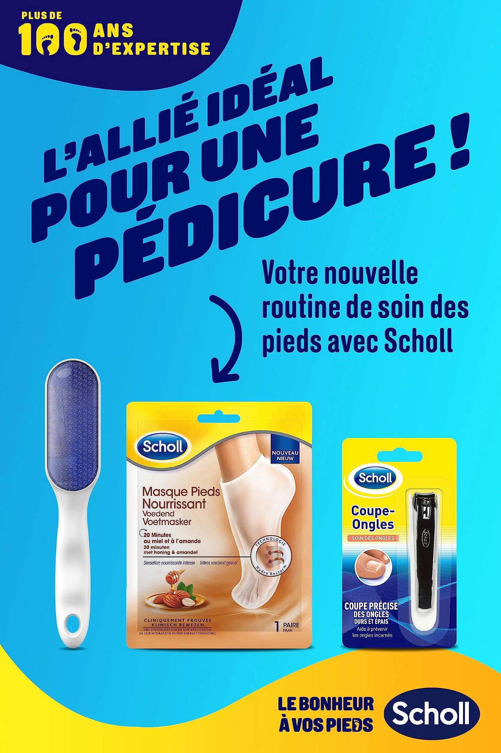Scholl Obcinacz do Paznokci 180° Czarny