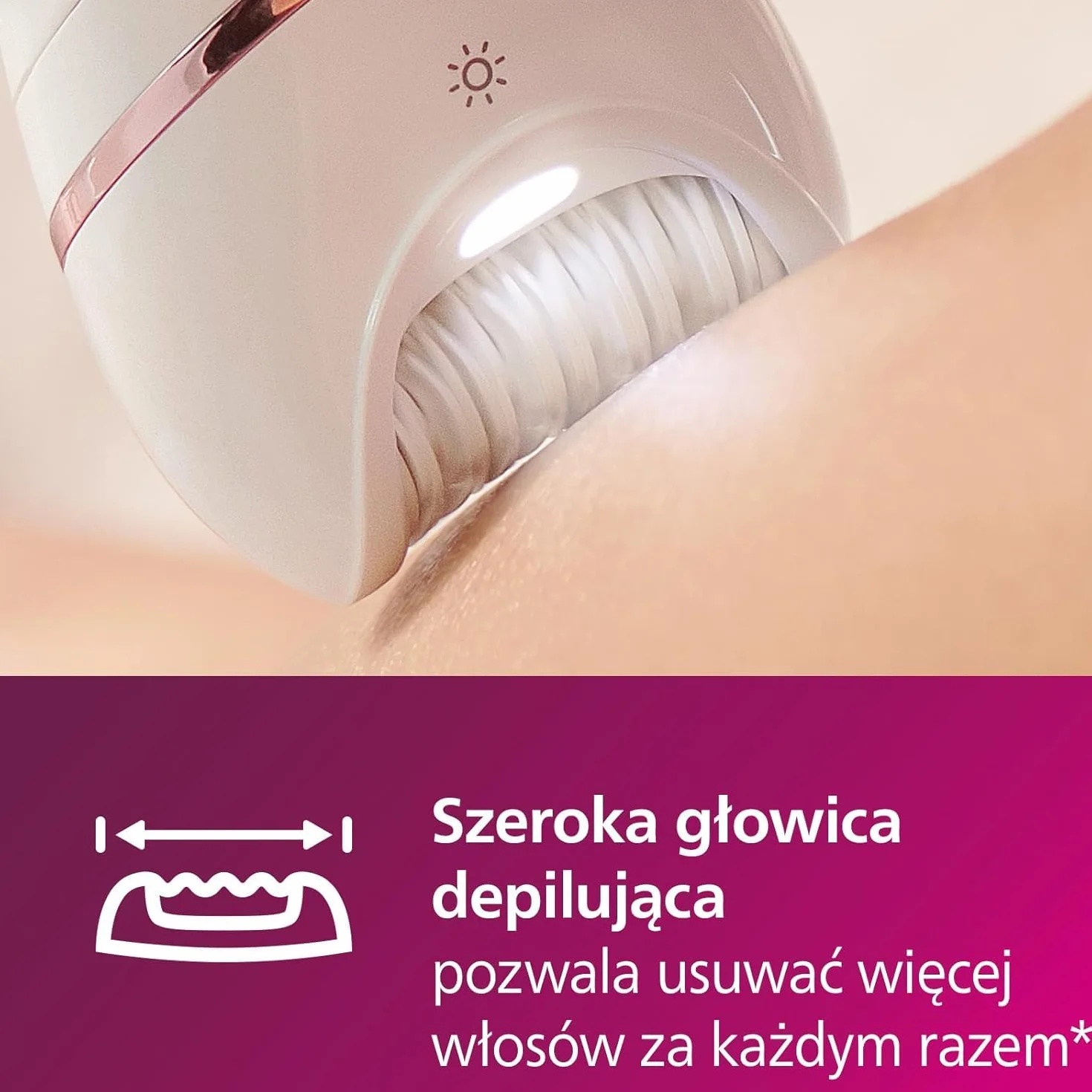 Philips Depilator serii 8000 BRE735/00 bezprzewodowy na mokro i sucho z 8 akcesoriami