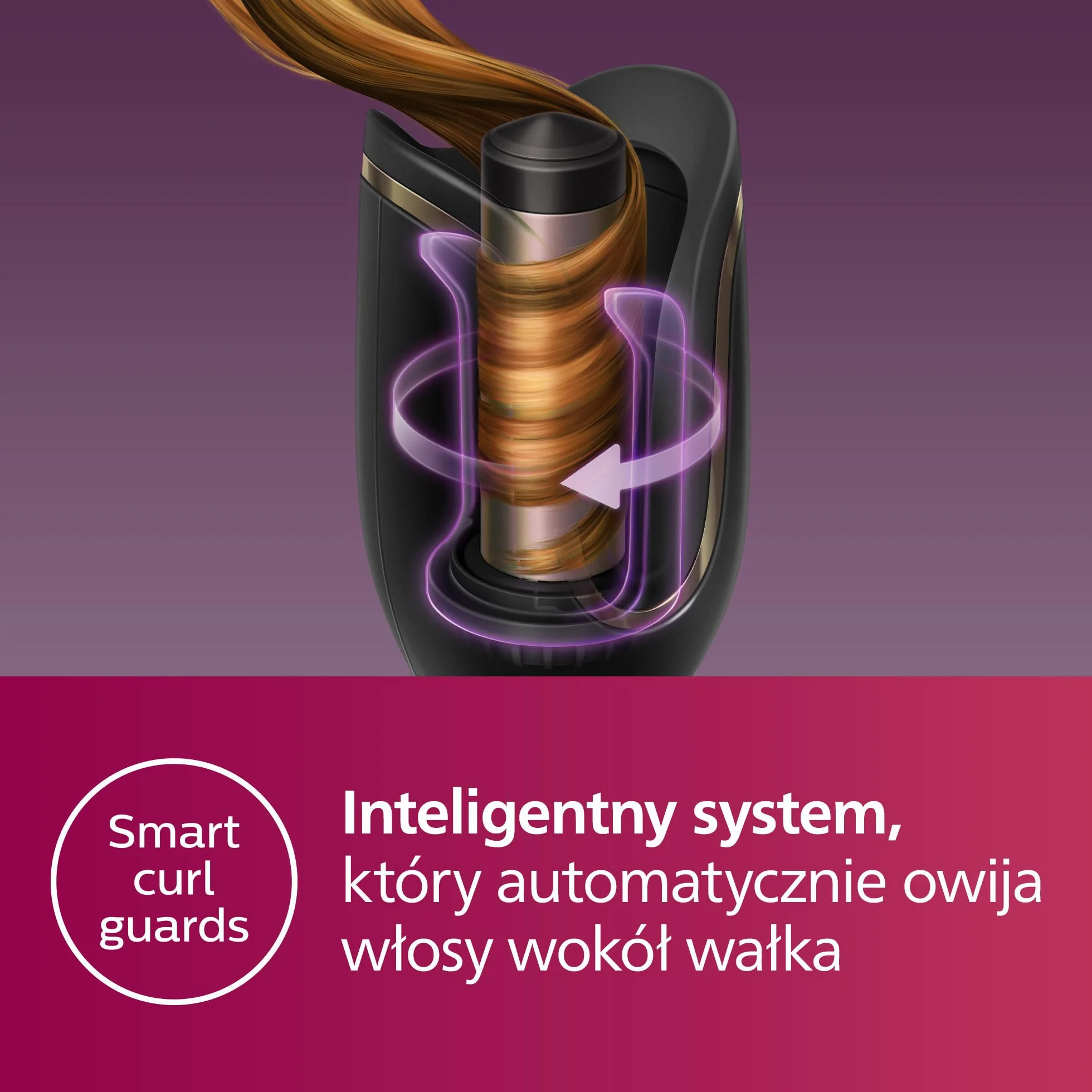 Philips Lokówka Auto Curler z serii 8000 BHB876/00, 27 opcji stylizacji, czarna