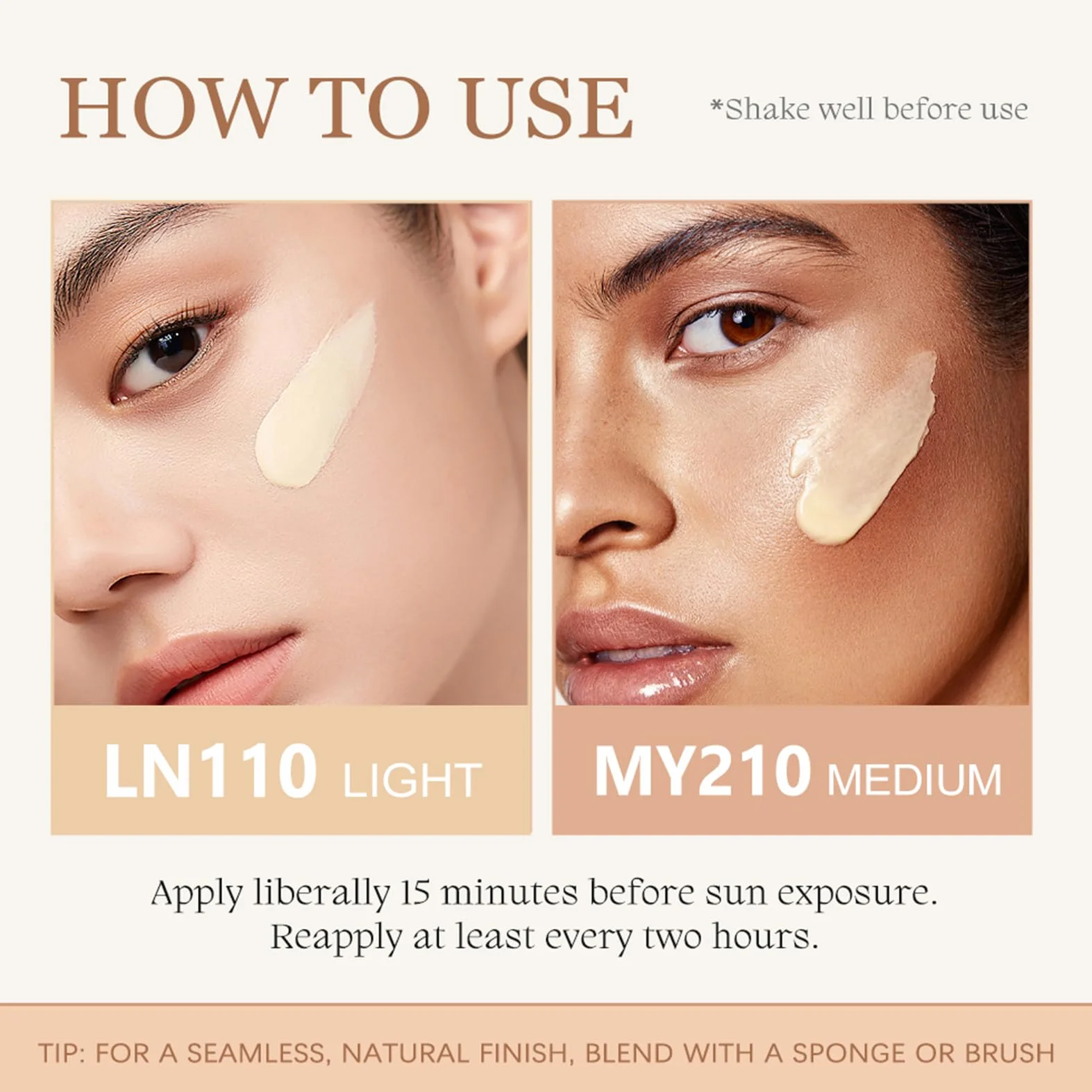 Krem przeciwsłoneczny do twarzy, Tinted Sunscreen, Broad Spectrum SPF 40, ochrona przed słońcem dla skóry wrażliwej, krem przeciwsłoneczny do skóry wrażliwej, naturalne krycie i podkład do makijażu