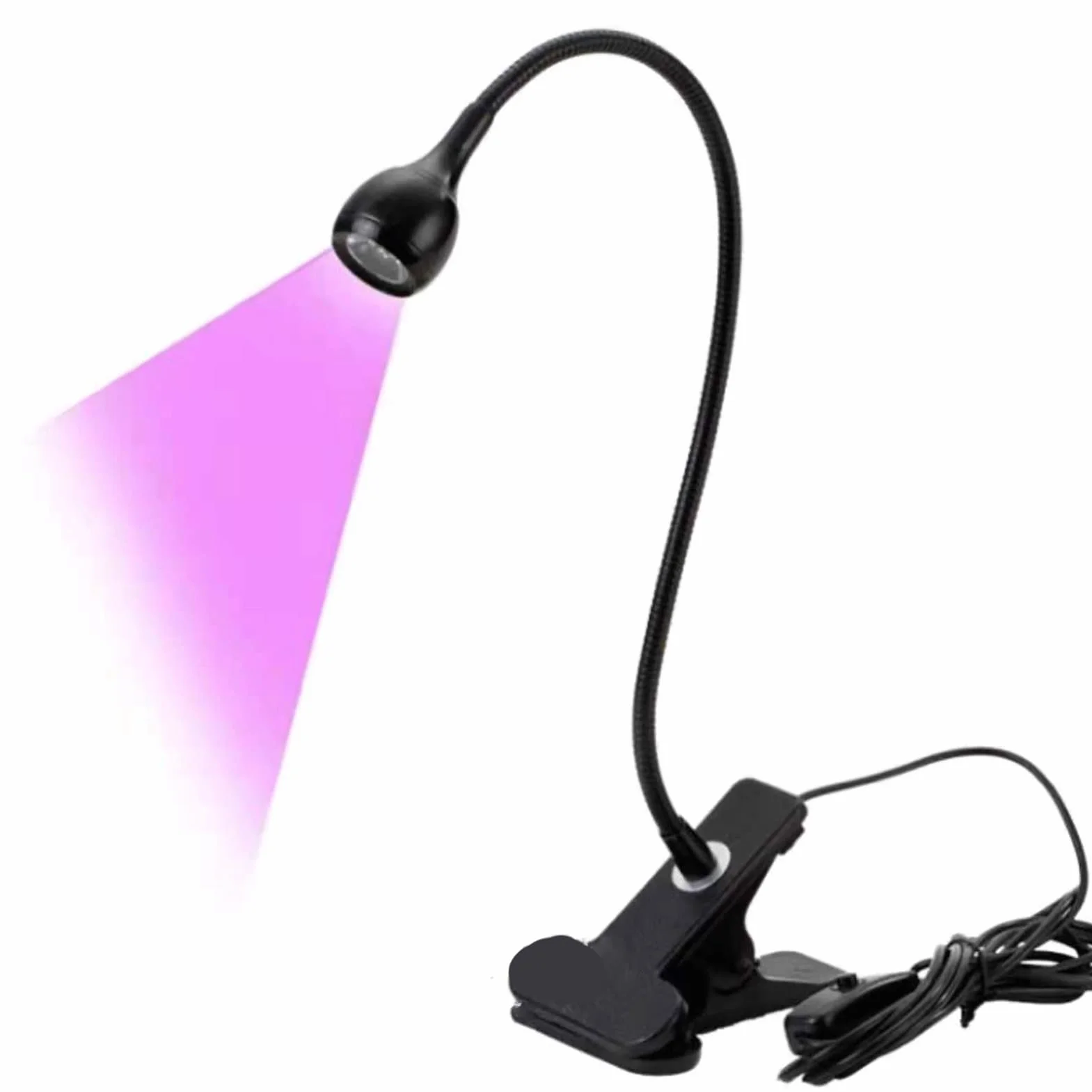 Layhou Mini Lampa UV do Paznokci Żelowych 3 W Przenośna z Klipsem