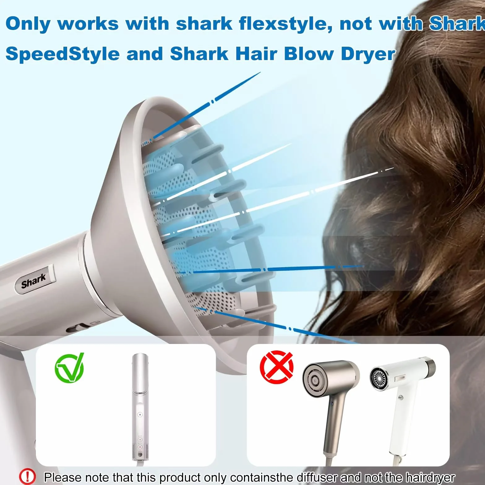 FlexStyle Dyfuzor do Shark HD430, nasadka do narzędzia do stylizacji Shark FlexStyle