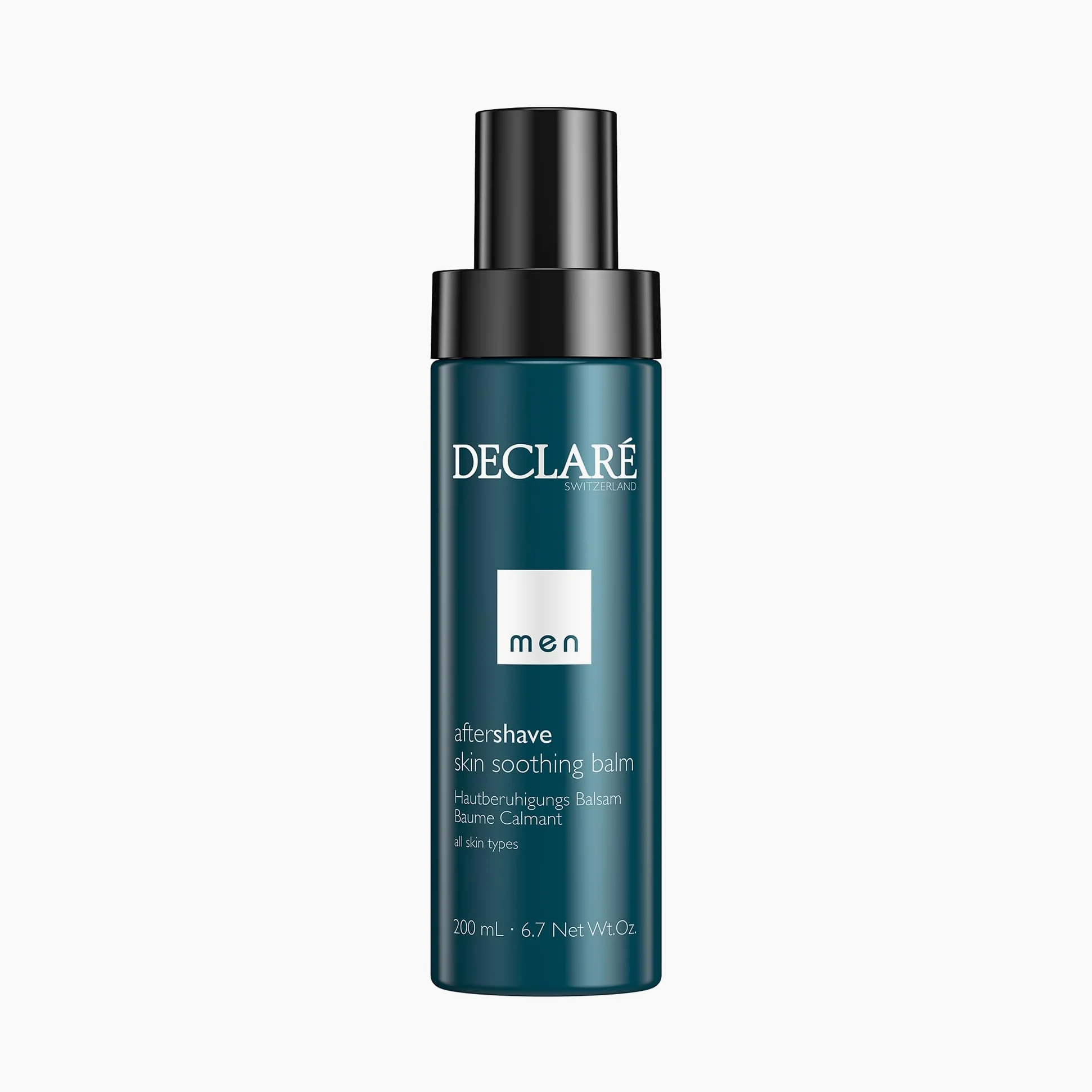 Declaré Aftershave Skin Soothing Balm 200 ml – Odświeża i koi skórę po goleniu – z filtrem UVA/UVB SPF 3, ekstraktem z oczaru wirginijskiego i aloesem – Nawilża
