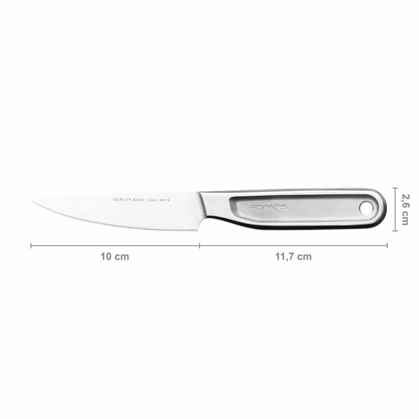 Fiskars Nóż do obierania All Steel, długość całkowita: 21,7 cm, japońska stal wysokowęglowa Aichi, 1062887