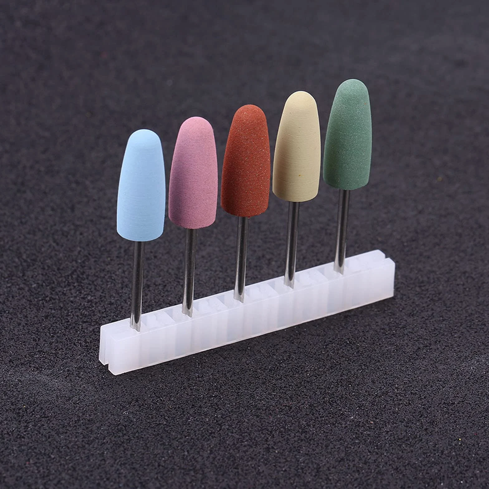 Wiertła Tokarka do Paznokci Polerowanie Skórek 5 szt. Nail Art Silikonowa Polerka Szlifierki do Paznokci Szlifierki do Paznokci Porady Wiertła Obrabiarki do Manicure Wygładzanie