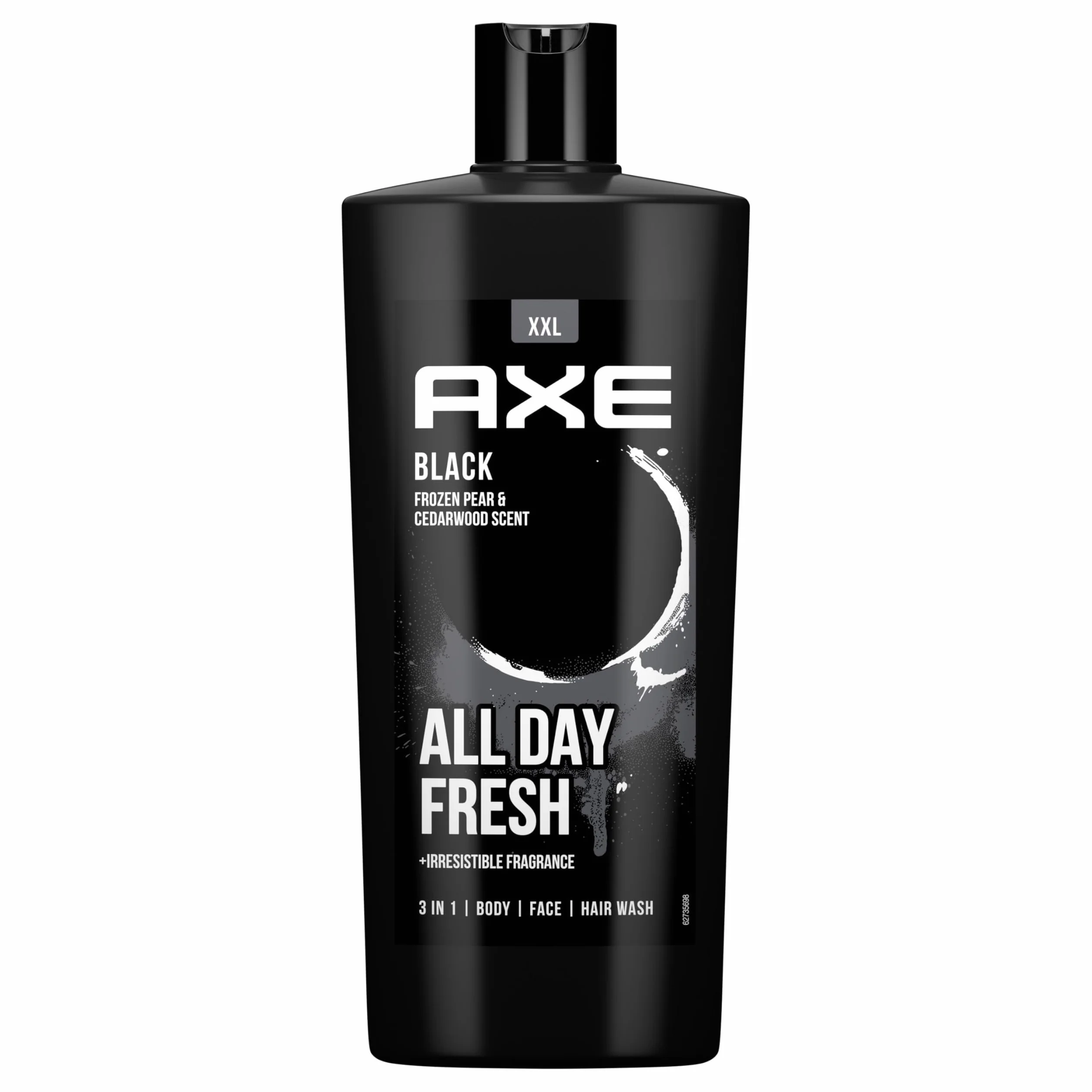 Axe 3 w 1 żel pod prysznic i szampon Black XL dla długotrwałej świeżości i zapachu, testowany dermatologicznie, 700 ml, 1 sztuka