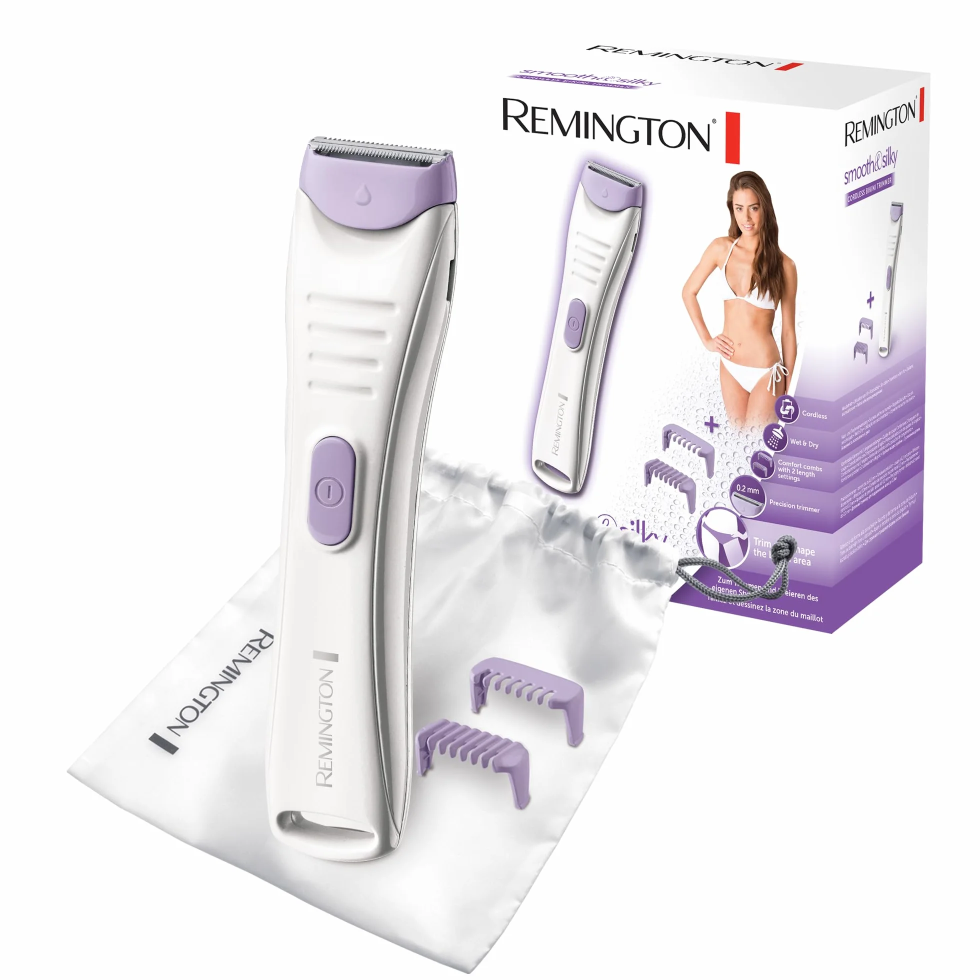 Remington Smooth&Silky BKT4000 depilator do bikini bezprzewodowy na sucho i mokro 2-4mm 60 min
