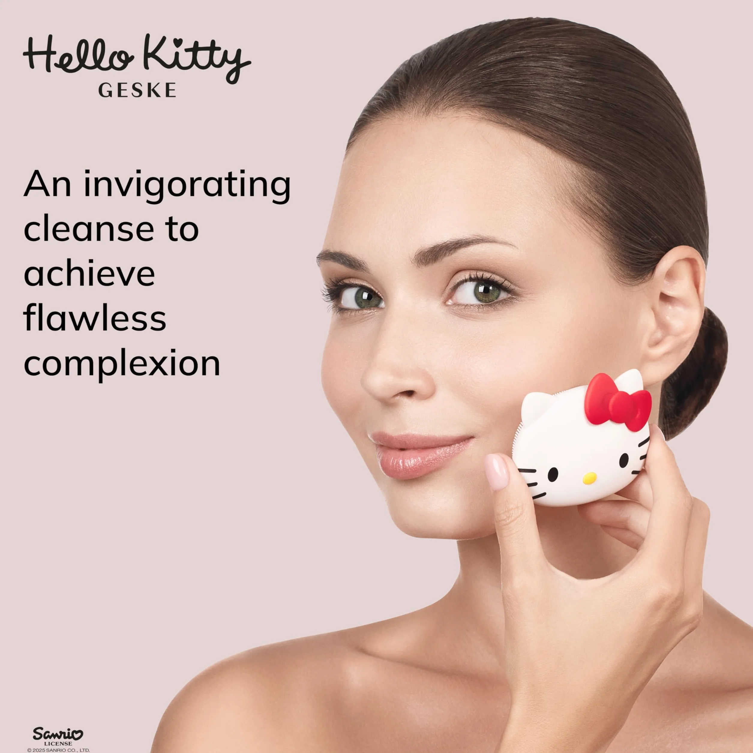 GESKE x Hello Kitty | Szczoteczka do twarzy SmartAppGuided™ | 3 w 1 | Szczoteczka do twarzy | szczotka do czyszczenia | Silikonowa szczoteczka do twarzy | oczyszczanie skóry | pielęgnacja skóry