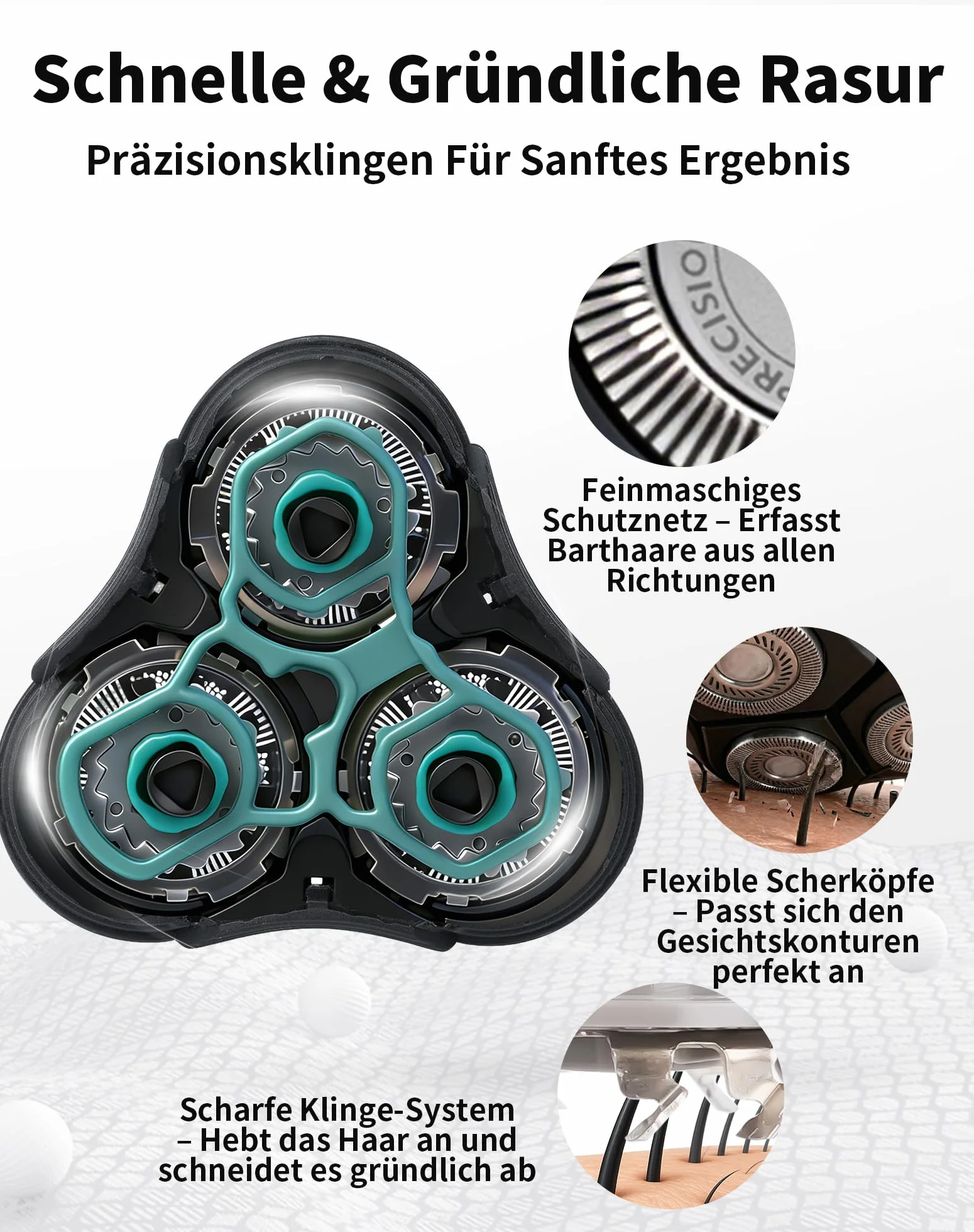 Wymienna głowica goląca RQ11 kompatybilna z Philips SensoTouch 2D, do Philips RQ1150 RQ1155 RQ1160 RQ1180 RQ1190 RQ1195