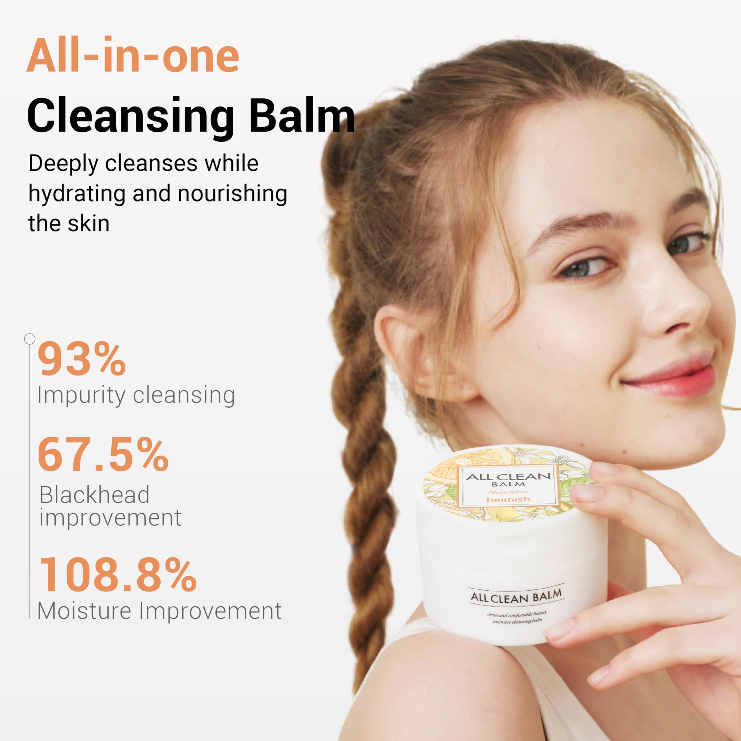 HEIMISH All Clean Balm Mandarynka Balsam Oczyszczający Wodoodporny Demakijaż 120ml