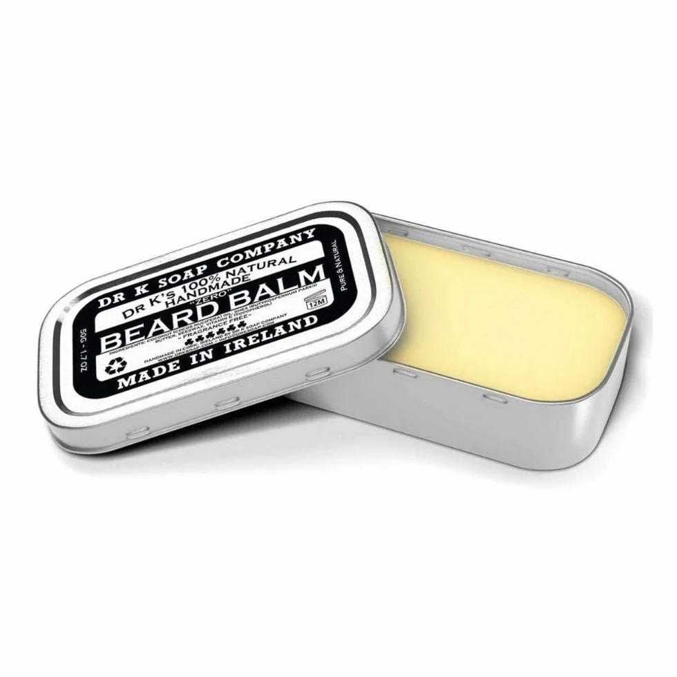 Dr K Soap Company Beard Balm Zero - neutralny zapach - 50 g balsam do brody do pielęgnacji brody - 100% naturalne składniki