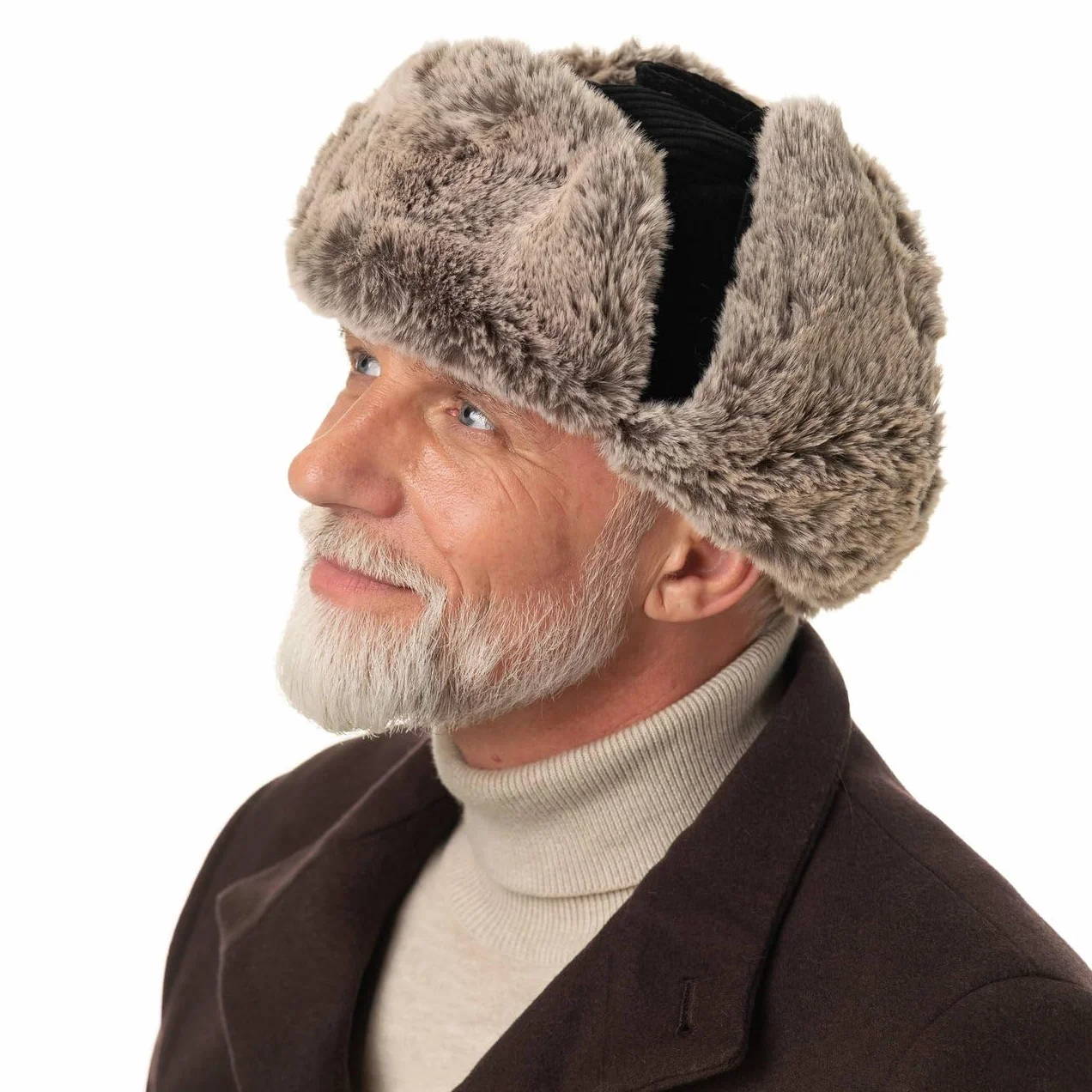 STETSON Seldovia czapka pilotka sztruks ekologiczne futerko Unisex Jesien Zima