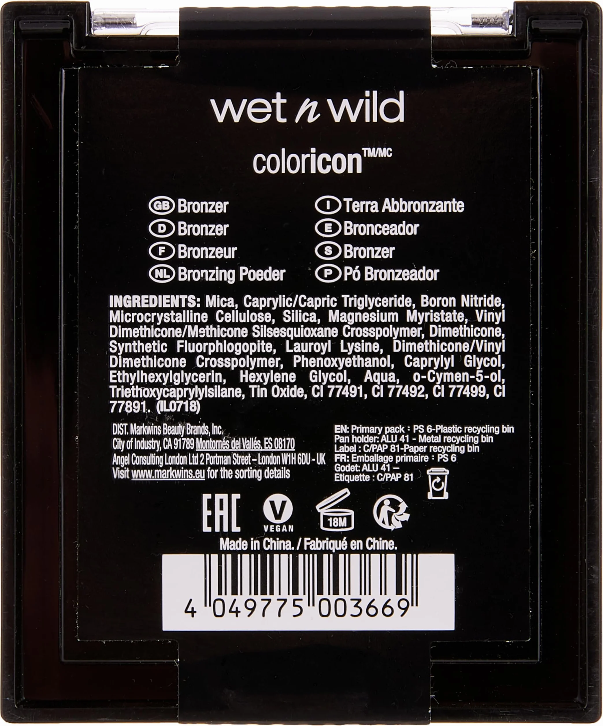 Wet n Wild Color Icon Bronzer, Soft and Creamy Bronzer Powder with Long-wearing Formula for a Sun-kissed Glow and Natural Tan Flush, Sunset Striptease Shade