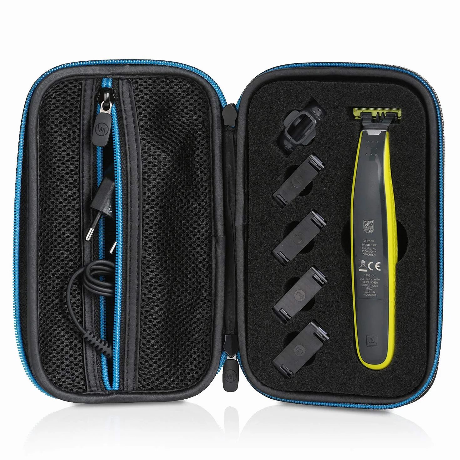 Wicked Chili Etui kompatybilne z Phillips OneBlade – etui ochronne na golarkę, nasadki i zapasowe ostrza, trymer – torba podróżna, kompatybilne z OneBlade QP2530 i serii QP2