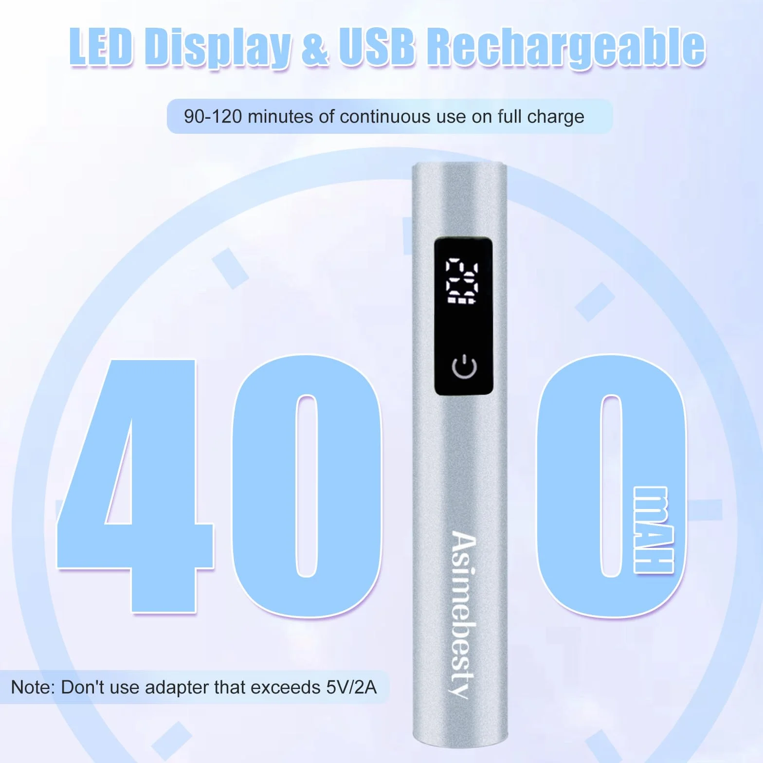 Lampy UV do Paznokci żelowych, Mini Lampa UV LED do Paznokci ze Stojakiem, Suszarka do Paznokci USB z 3 Trybami Timera Lampa do Paznokci UV Flash Cure do Szybkiego Suszenia, Błękit