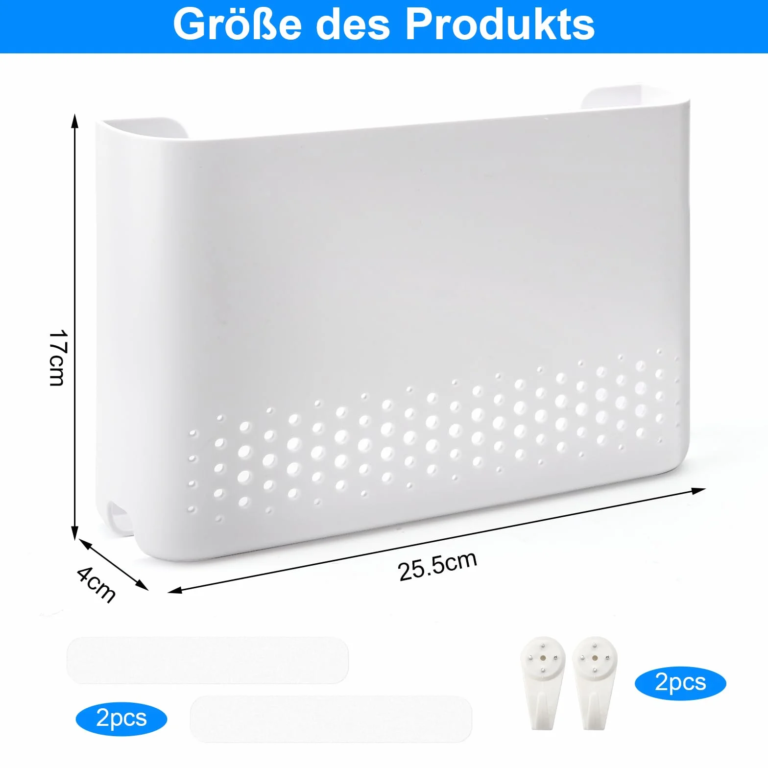 APOMOONS Router ukryta boxa do przechowywania kabli ściennego regału wifi dekoracja ścianowa biały 25,6 x 17 x 5,4 cm