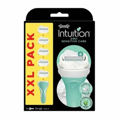 WILKINSON SWORD INTUITION SENSITIVE CARE golarka damska + 5 zapasowych ostrzy