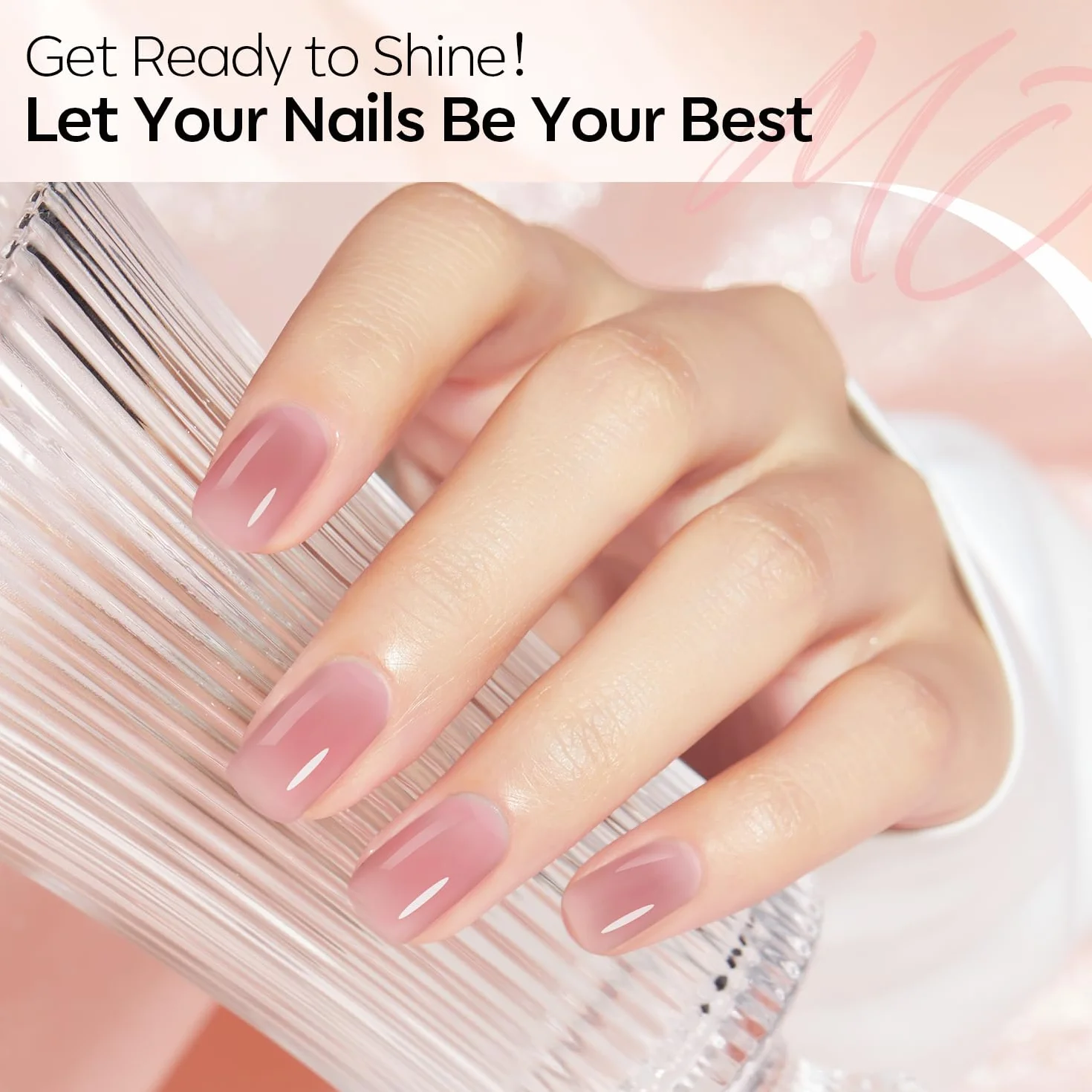 Modelones Zestaw żelowych lakierów do paznokci, 6 kolorów, przezroczysty, różowy, nude-biały, do Starter Nail Art Salon DIY Home, 7 ml