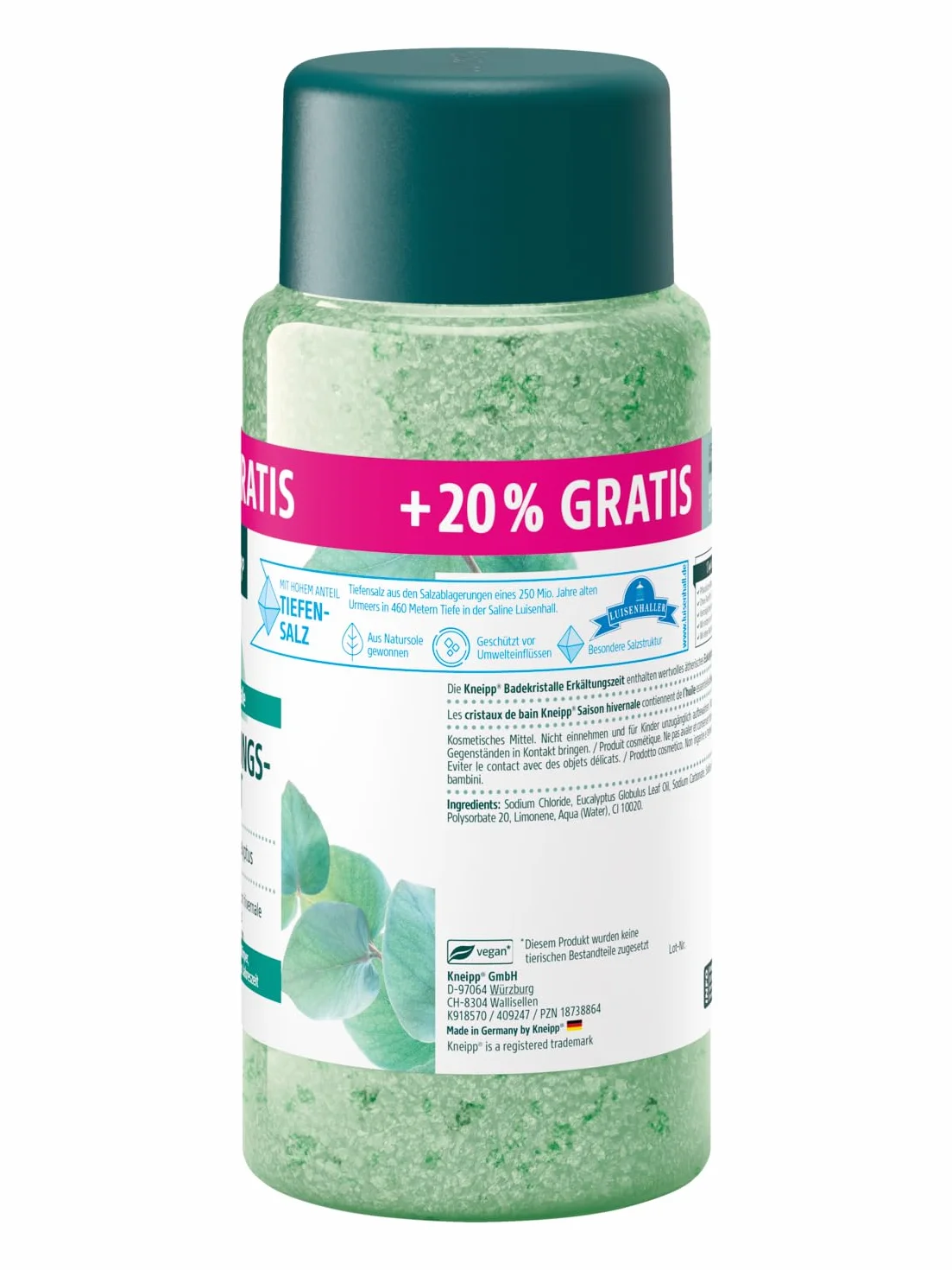 Kneipp Eukalyptus Sól do Kąpieli, 720 g
