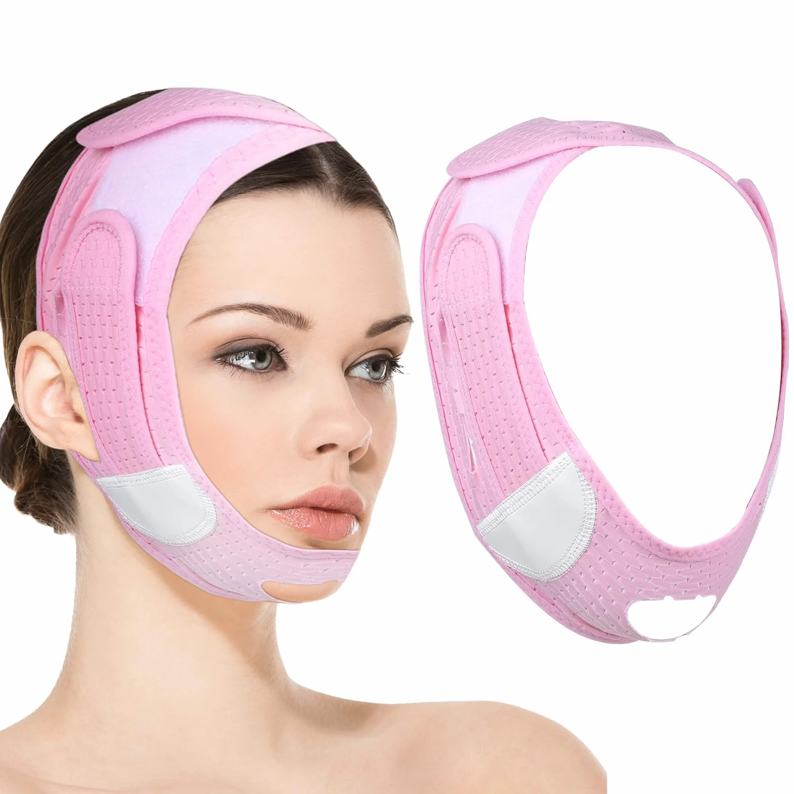 WLLHYF V Line Lifting Mask Wielokrotnego użytku podwójny podbródek reduktor podbródka paski na twarz linia V paski tonizujące twarz podnoszenie i dokręcanie zapobiegają zwiotczeniu kobiet