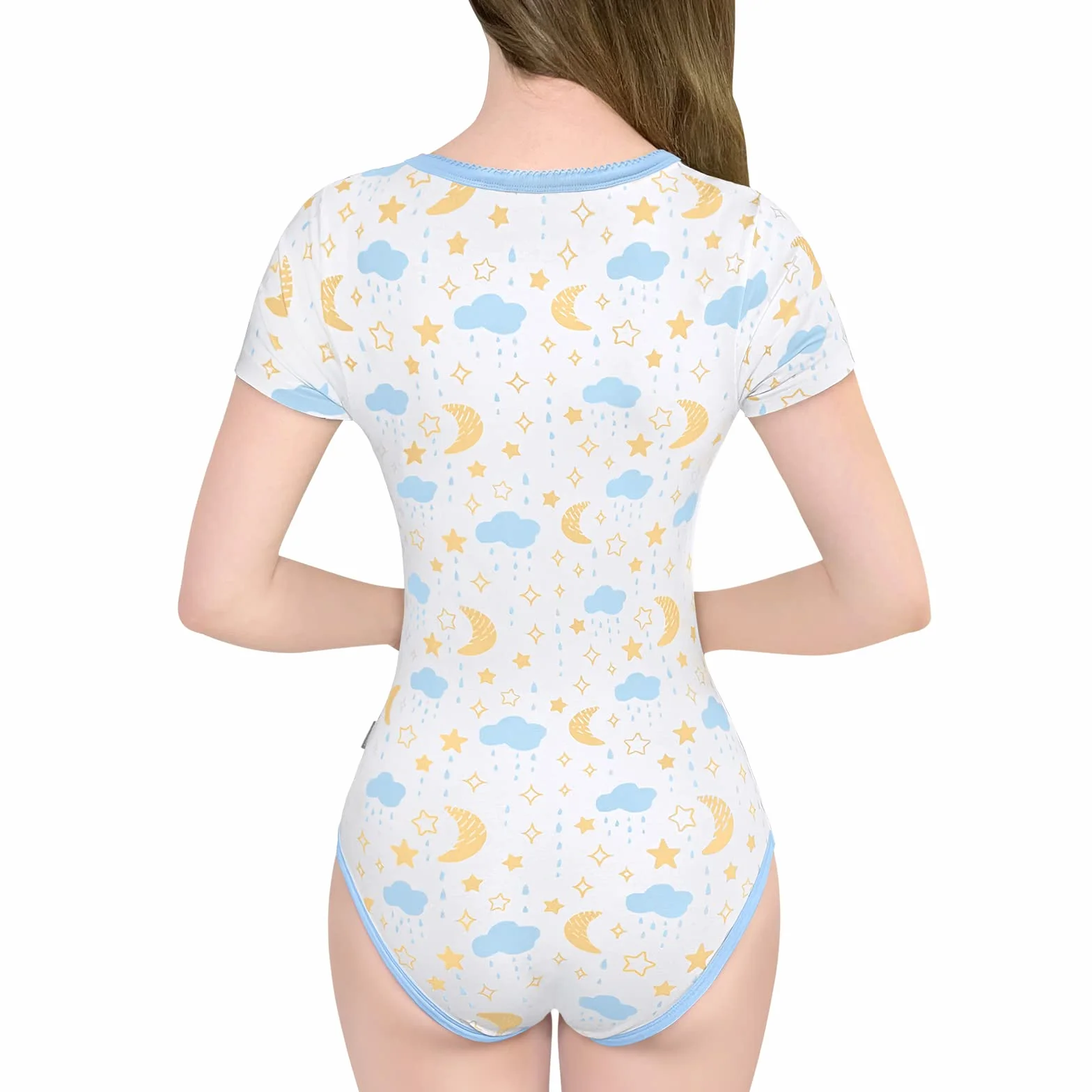 LittleForBig Bawełniany śpioszki Onesie Piżama Bodysuit - Vintage Dobranoc Bodysuit