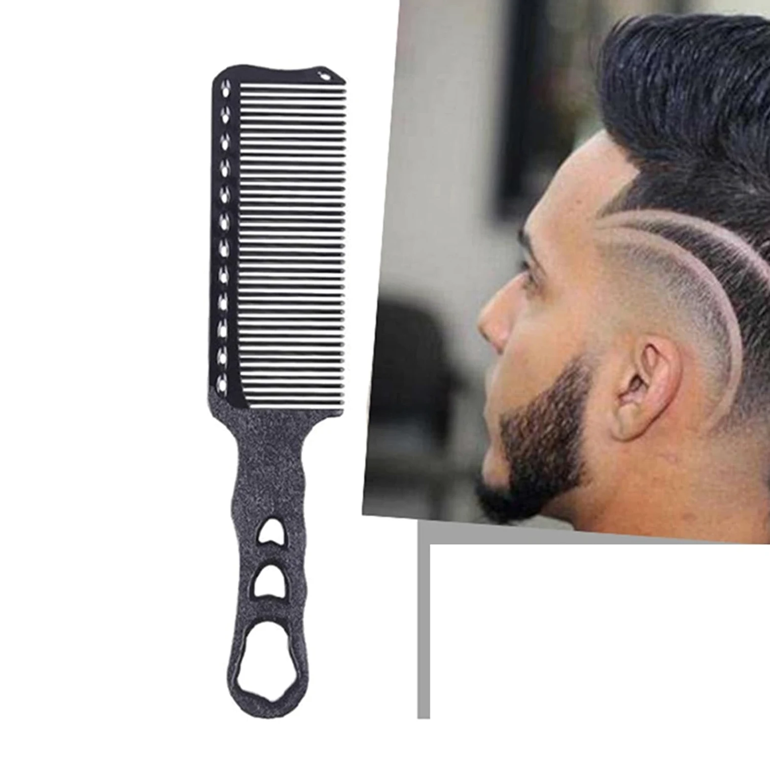 DieffematicSZ Grzebień Plastic Band Handle Comb Household Comb No Static Electricity Straight Hair Comb