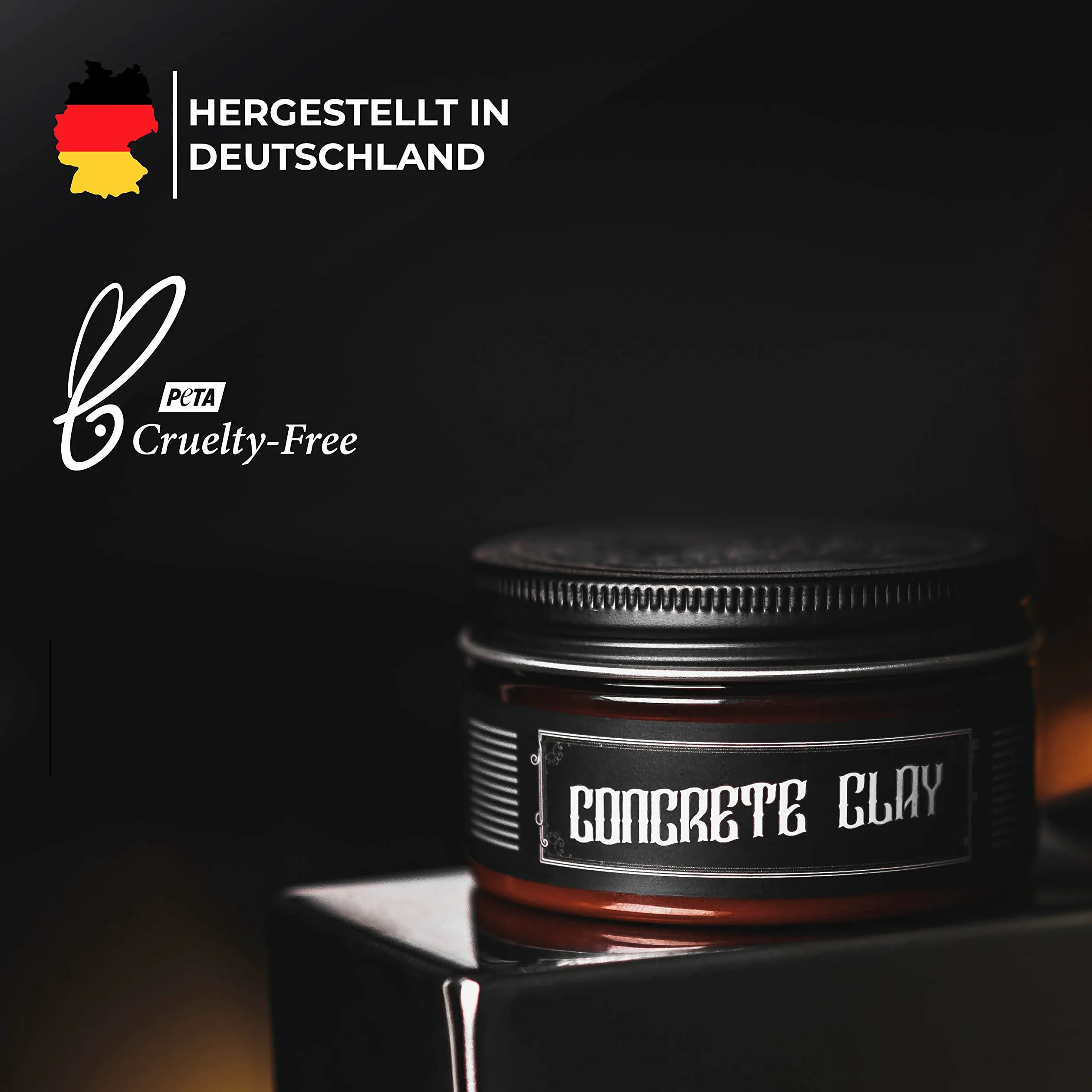 Charlemagne Concrete Clay 2-częściowy zestaw – super mocne utrwalenie – wosk do włosów matowy – pomada – wosk do stylizacji dla mężczyzn