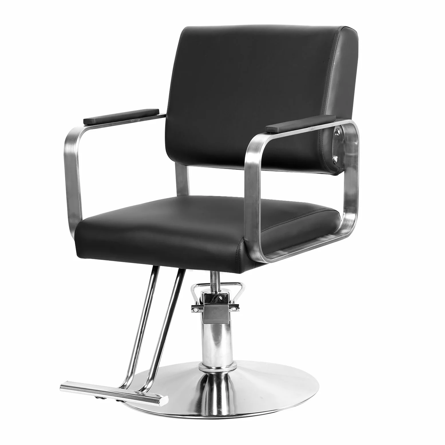 Hydrauliczne krzesło fryzjerskie, fotel fryzjerski z regulacją wysokości, stabilna konstrukcja i ergonomiczna konstrukcja, obrót o 360°, do salonu i salonu fryzjerskiego