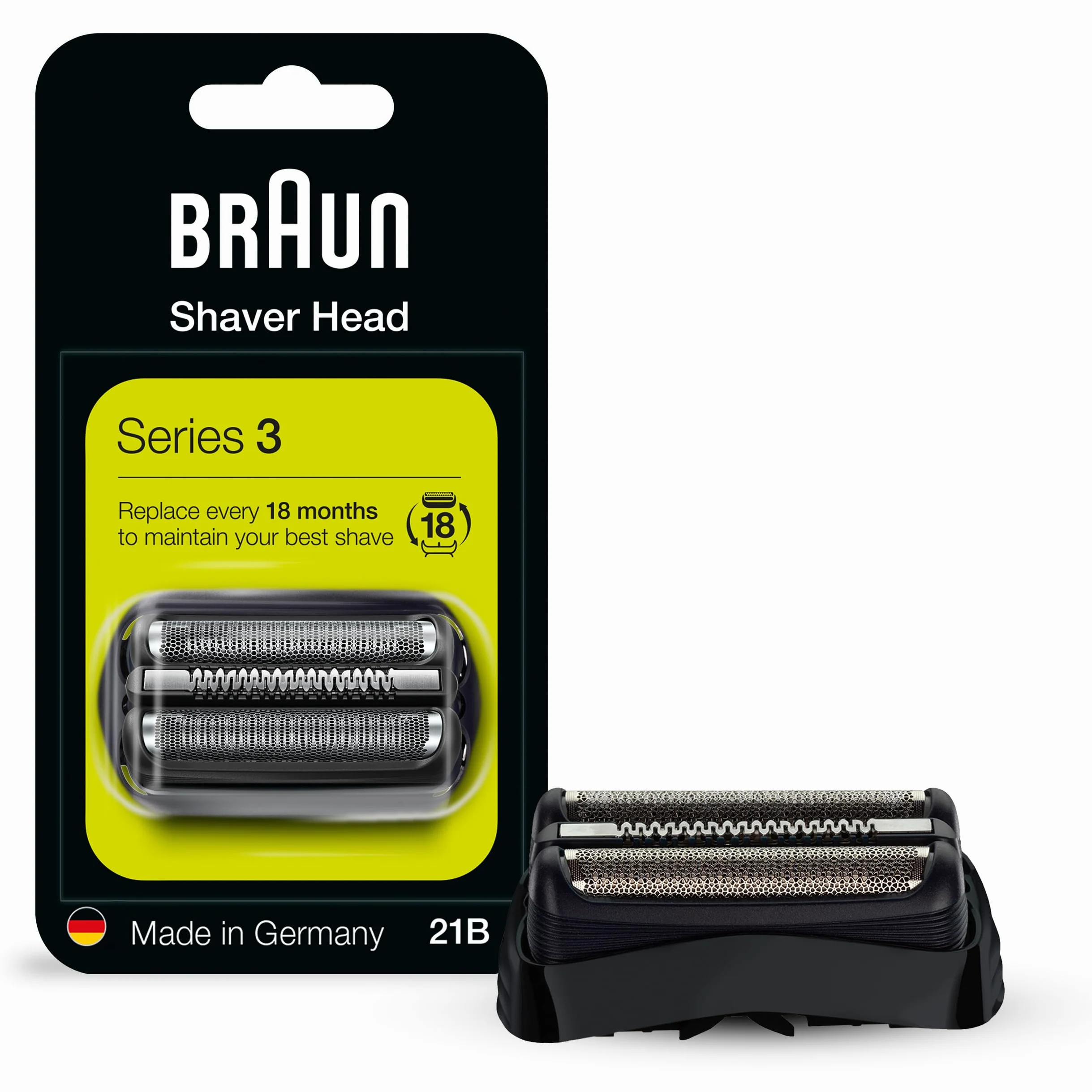 Braun Series 3 głowica zamienna do golarki elektrycznej – 21B – kompatybilna z golarką elektryczną 300s, 310s, 3010BT