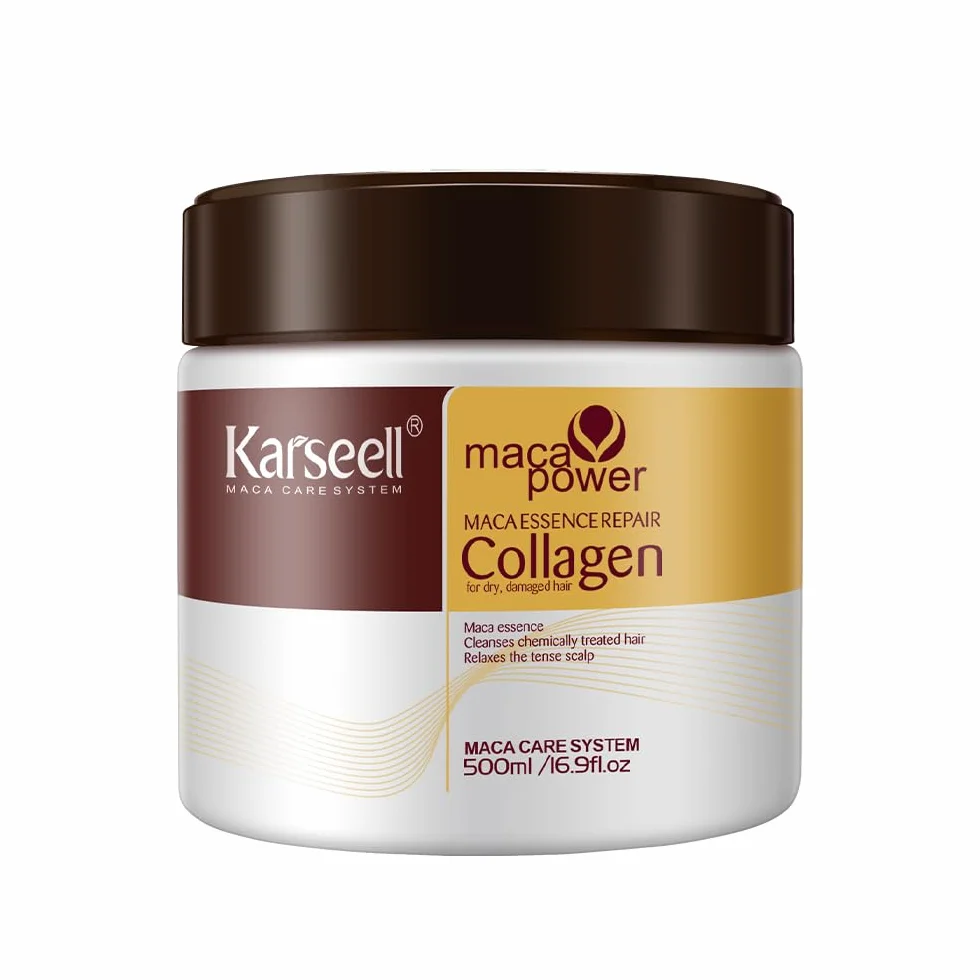 Karseell Kolagenowa Maska do Włosów 500ml, Głęboka Regeneracja do Pielęgnacji Włosów Kolagenowa Maska do Włosów Suchych Zniszczonych, Wszystkie Rodzaje Włosów