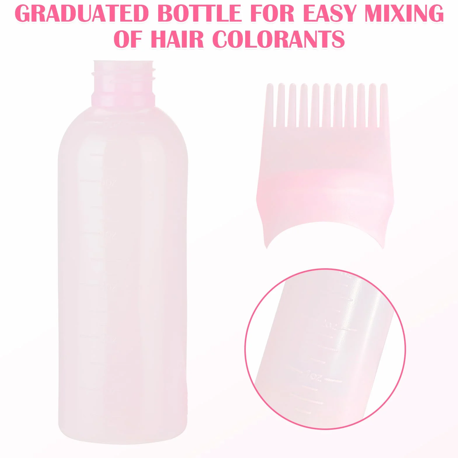 Butelka aplikatora do włosów z grzebieniem 160 ml zestaw 2 szt.