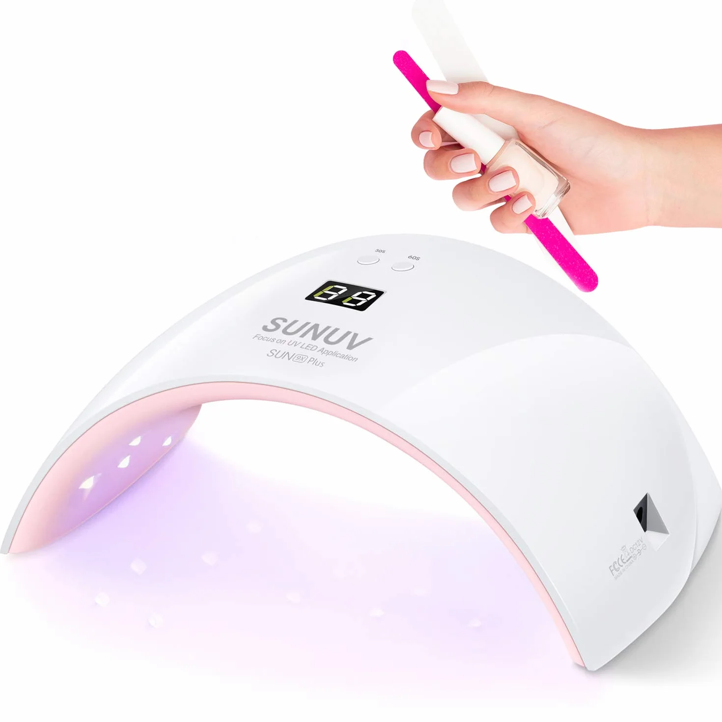 SUNUV Lampa LED UV do paznokci żelowych Sensor Timer 30s/60s Ekran LCD