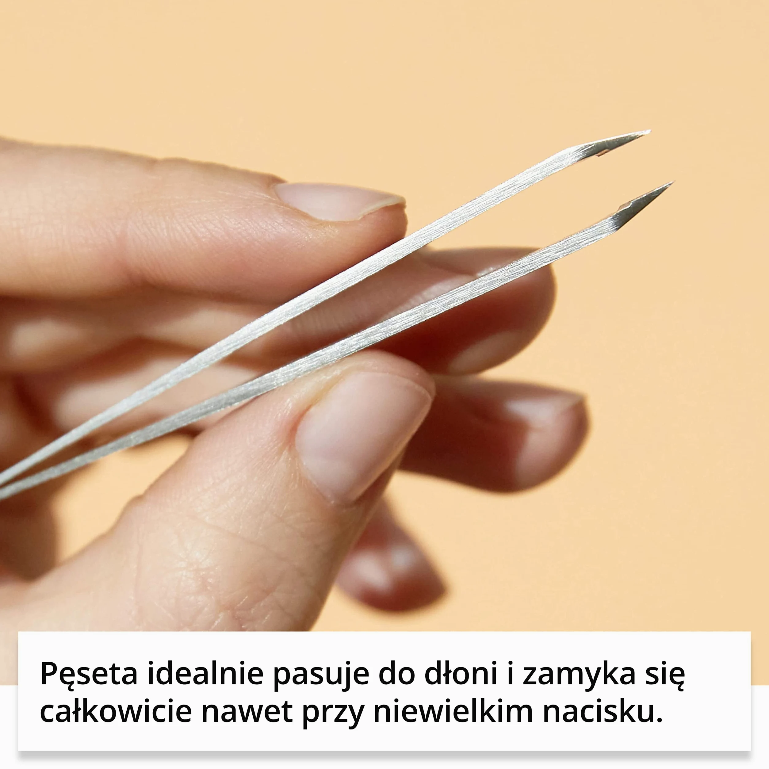 Rubis Pęseta do brwi, ukośna końcówka ze stali nierdzewnej, 9 cm, do wyrywania i kształtowania brwi.