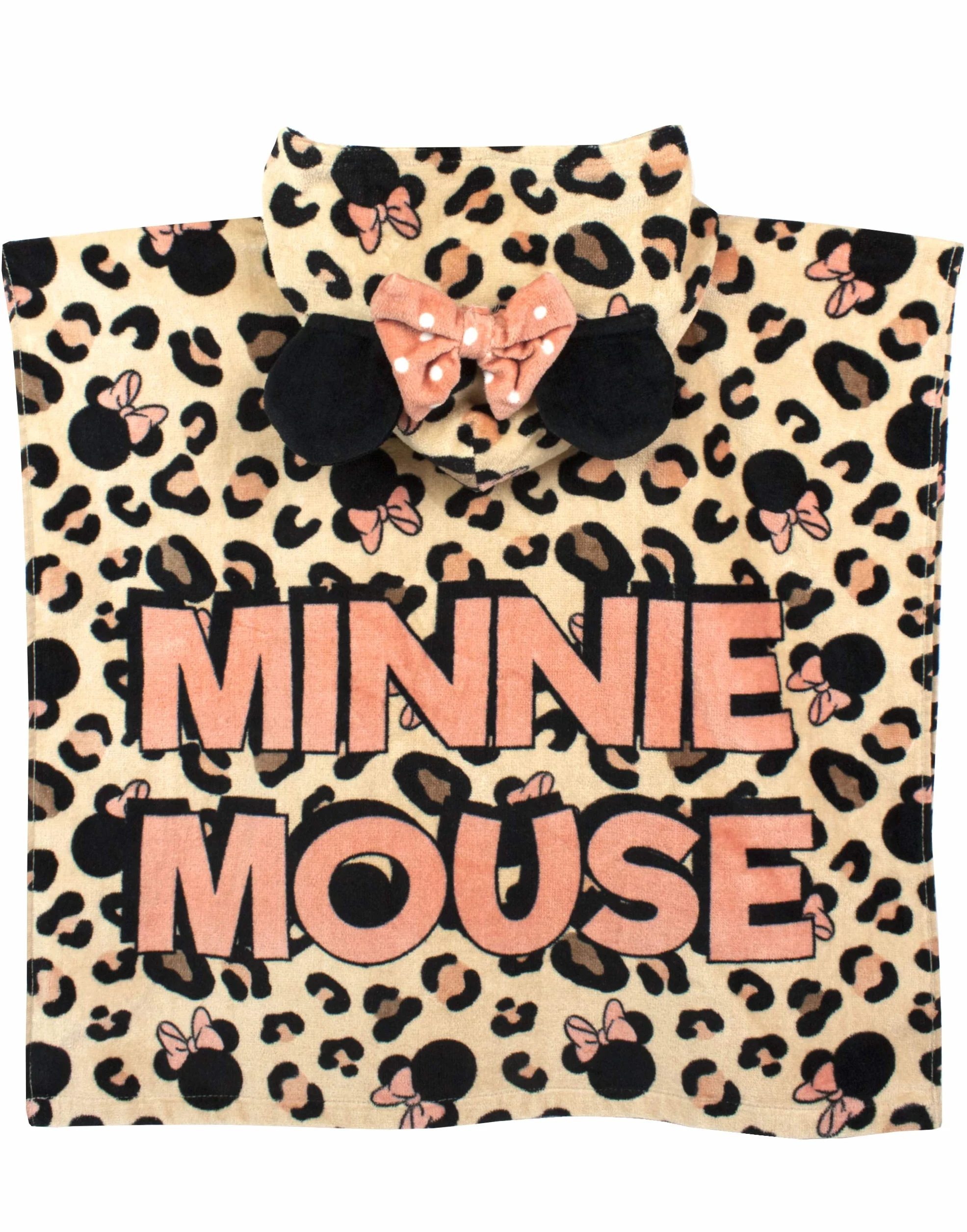 Disney Kostium kąpielowy i ręcznik z kapturem zestaw poncho Minnie Mouse Girl
