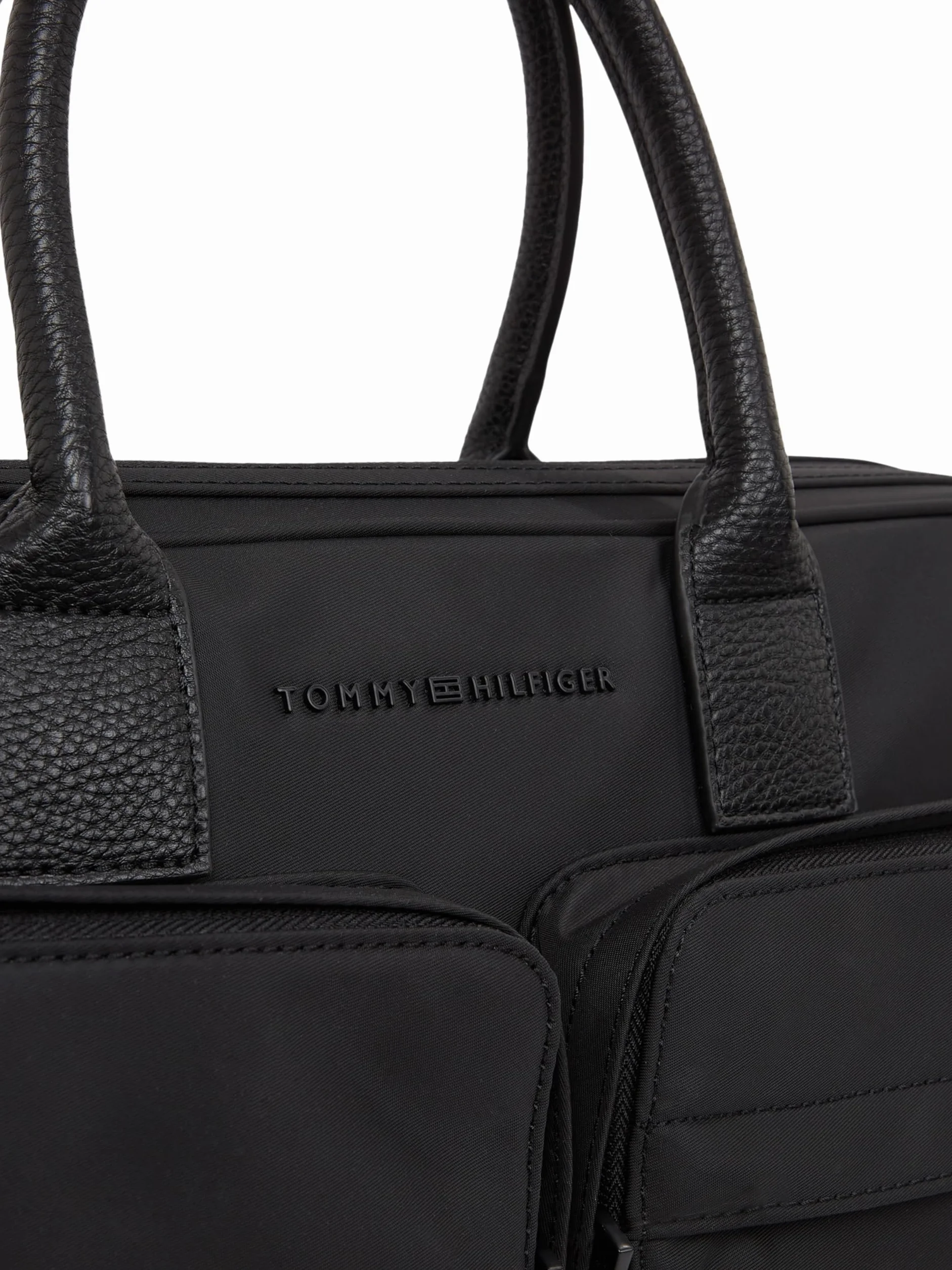 Tommy Hilfiger Męska torba na komputer TH Repreve AM0AM12687, czarna, jeden rozmiar, Czarny, rozmiar uniwersalny